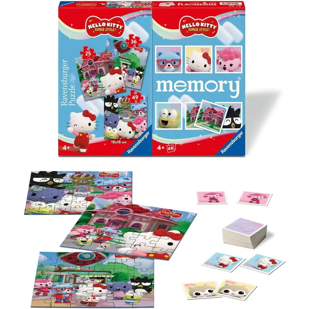 Hello Kitty 3 Puzzle i Pamięć Multipack zdjęcie produktu
