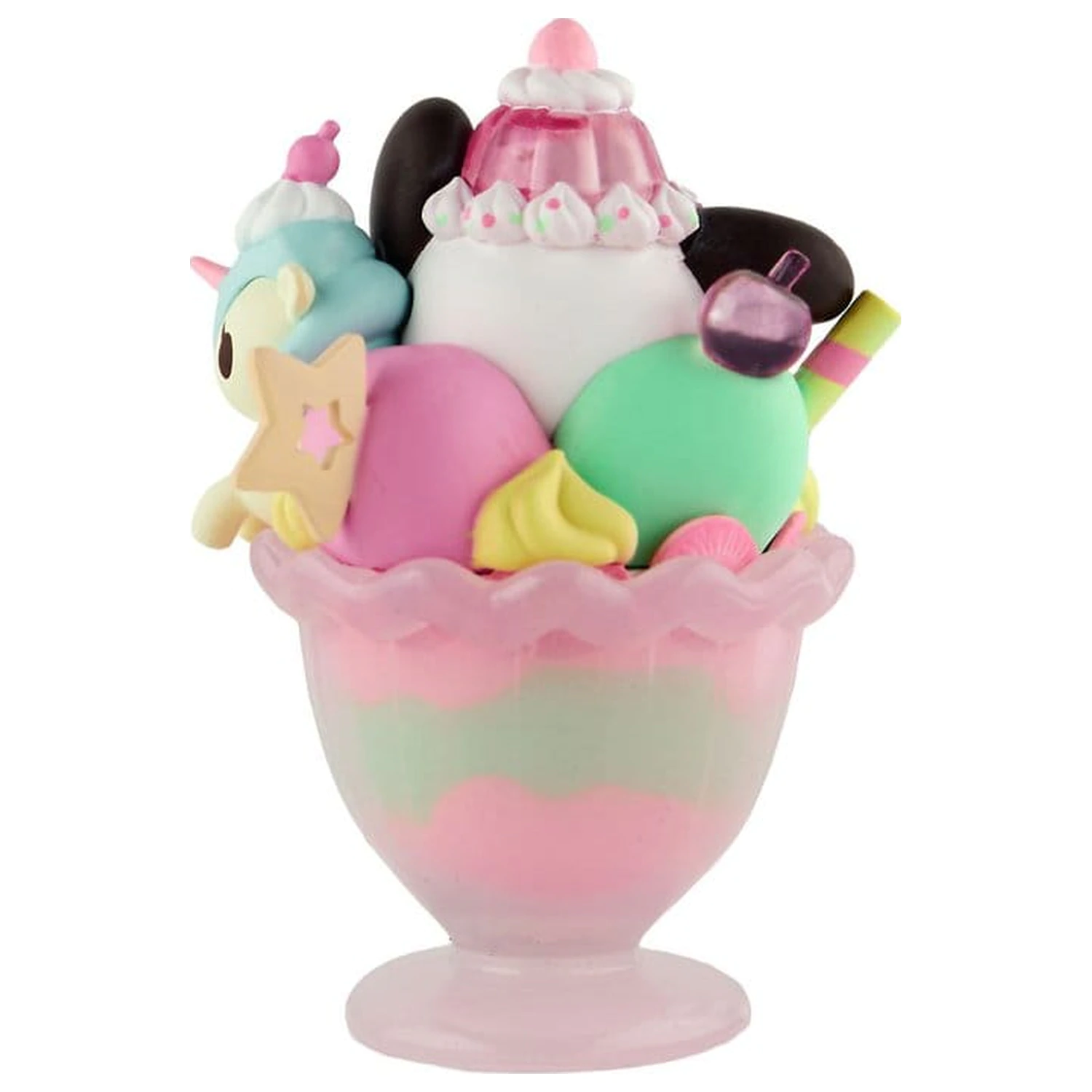 Hello Kitty & Friends Window Box Figurka Fast Food Pochacco Różowy Jednorożec Sundae 9 cm zdjęcie produktu