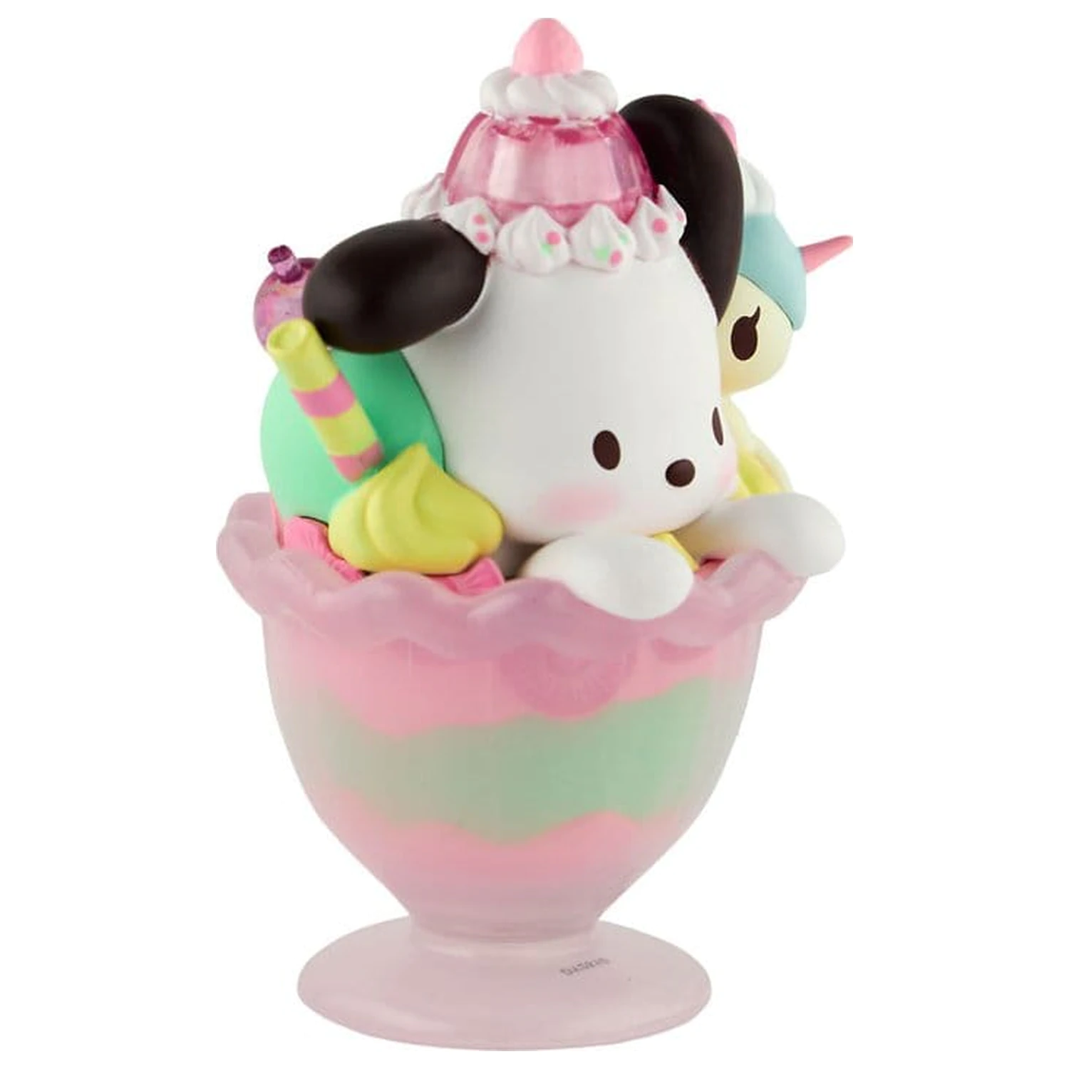 Hello Kitty & Friends Window Box Figurka Fast Food Pochacco Różowy Jednorożec Sundae 9 cm zdjęcie produktu