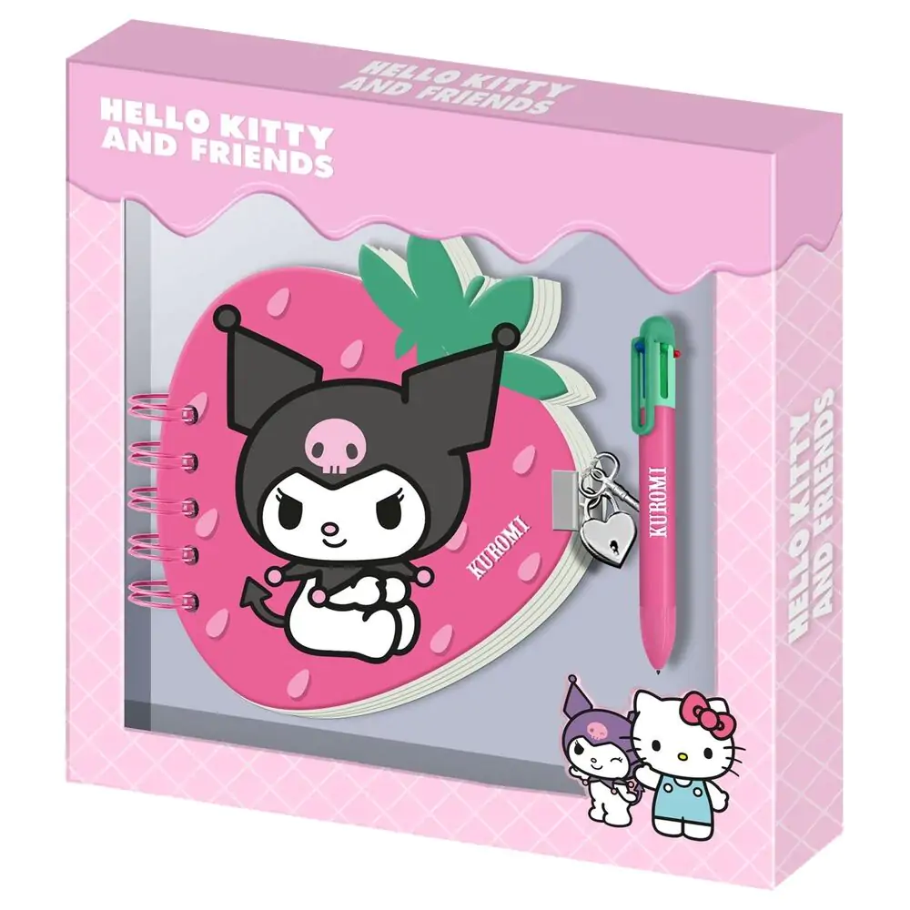 Hello Kitty and Friends Kuromi Strawberry Dziennik i długopis zdjęcie produktu