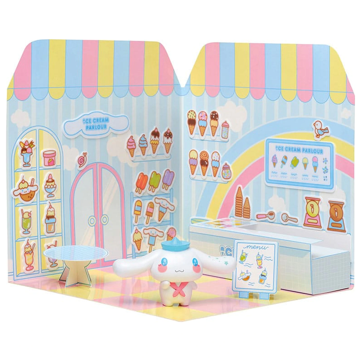 Hello Kitty and Friends Mini figurka Naklejka Domek Cinnamoroll Ice Cream Parlour zdjęcie produktu