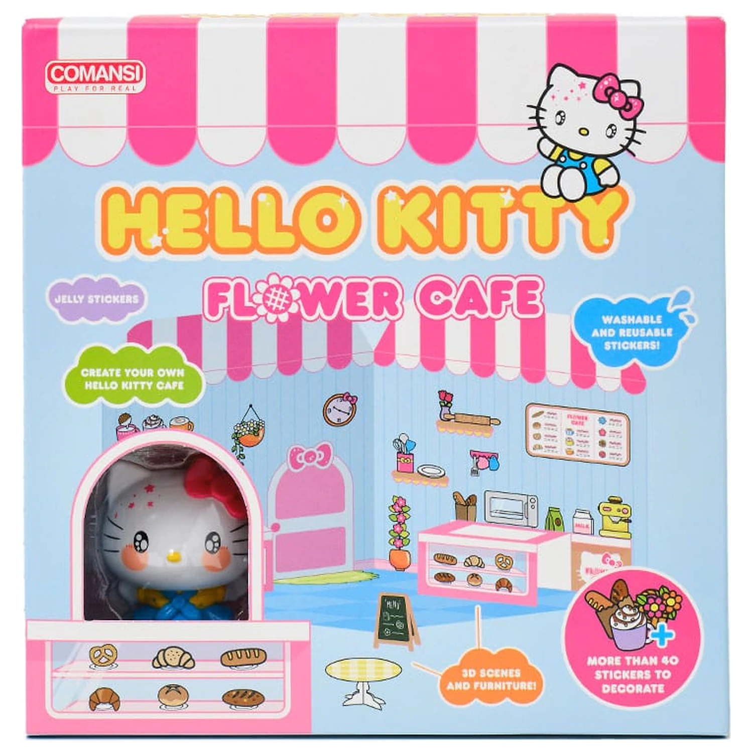 Hello Kitty and Friends Mini figurka Naklejka Domek Hello Kitty Flower Café zdjęcie produktu