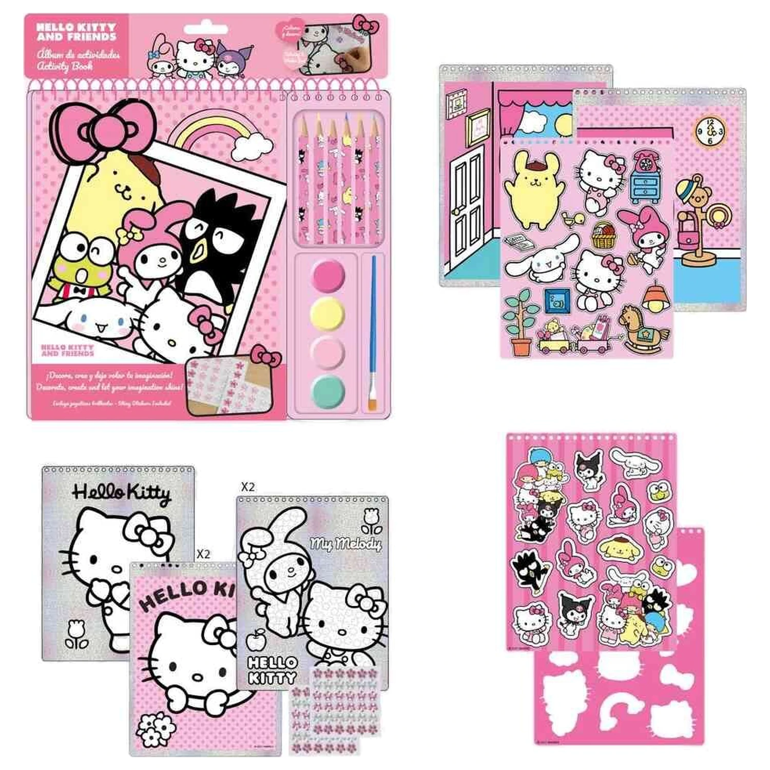 Hello Kitty and Friends książka z zadaniami i kolorowankami zdjęcie produktu
