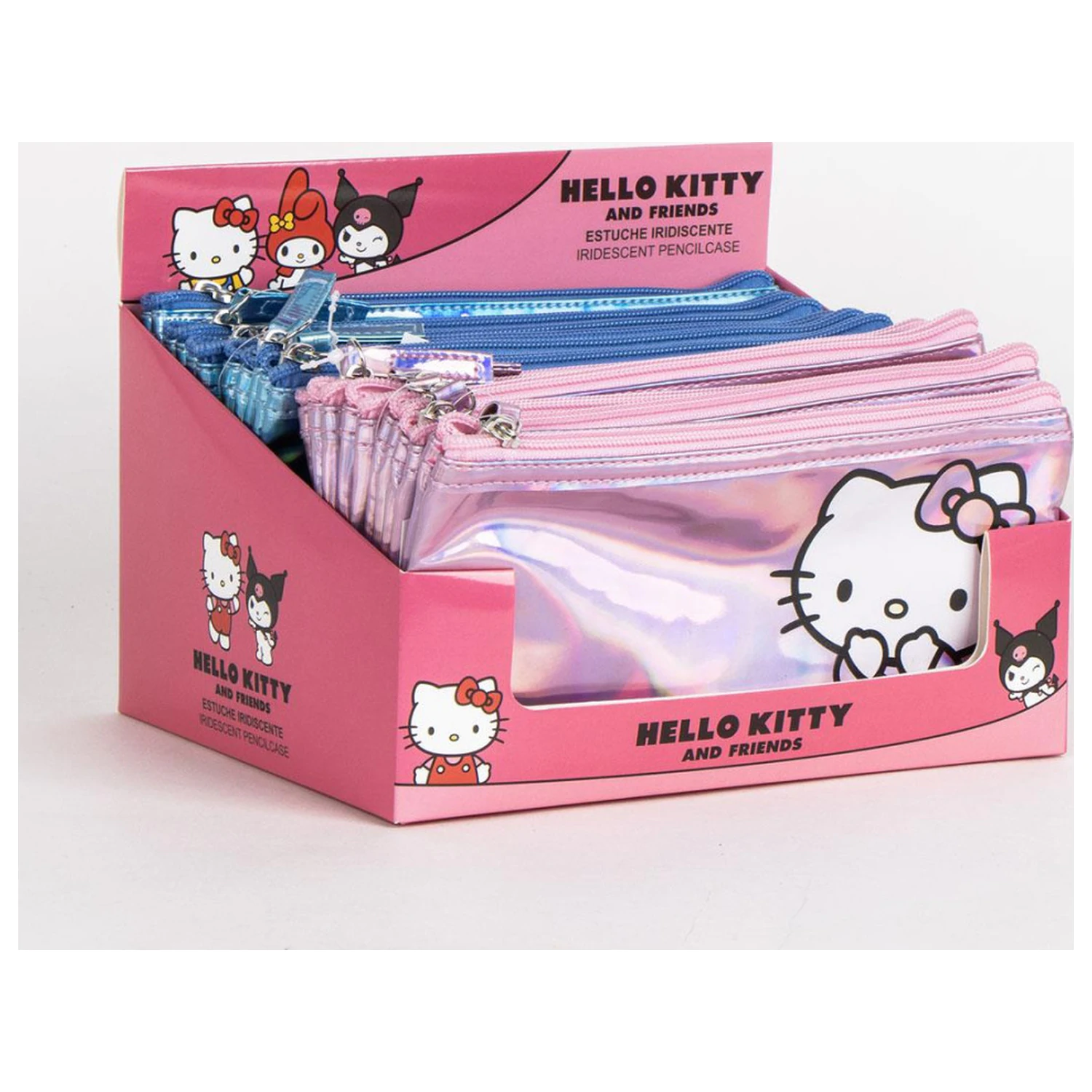 Hello Kitty niebieska irydyzująca dziecięca kosmetyczka, piórnik zdjęcie produktu