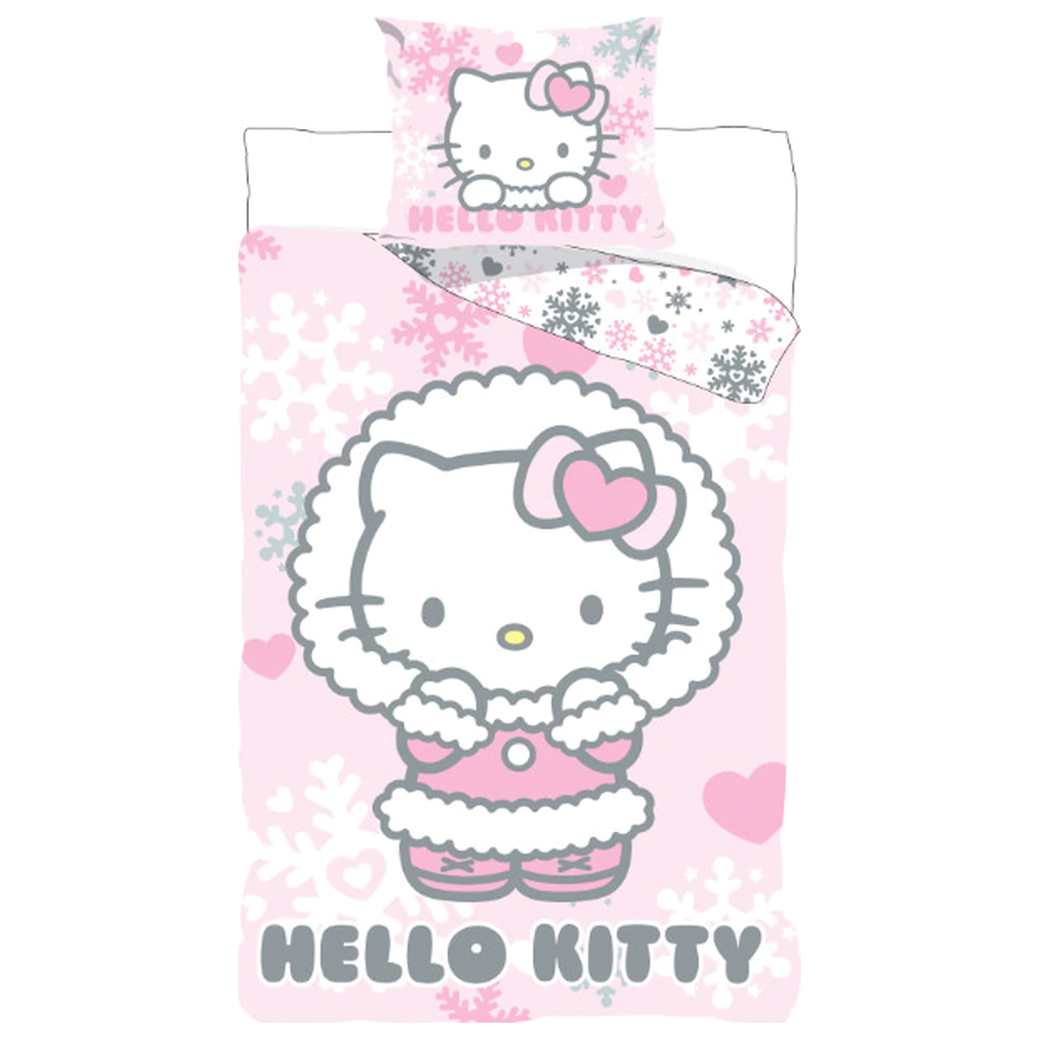 Hello Kitty Przytulna Zimowa Poszwa na kołdrę zdjęcie produktu