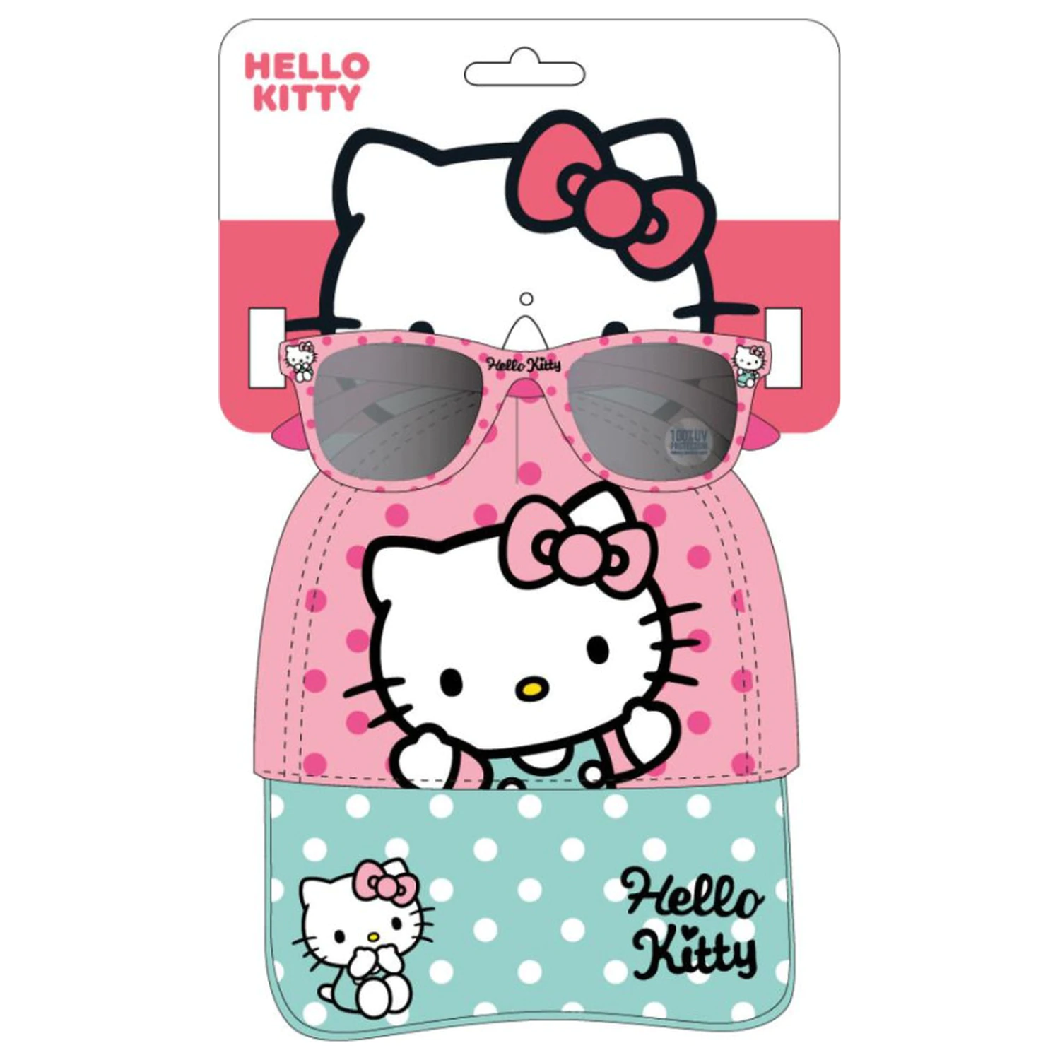 Hello Kitty Dots zestaw okularów przeciwsłonecznych i czapki z daszkiem zdjęcie produktu