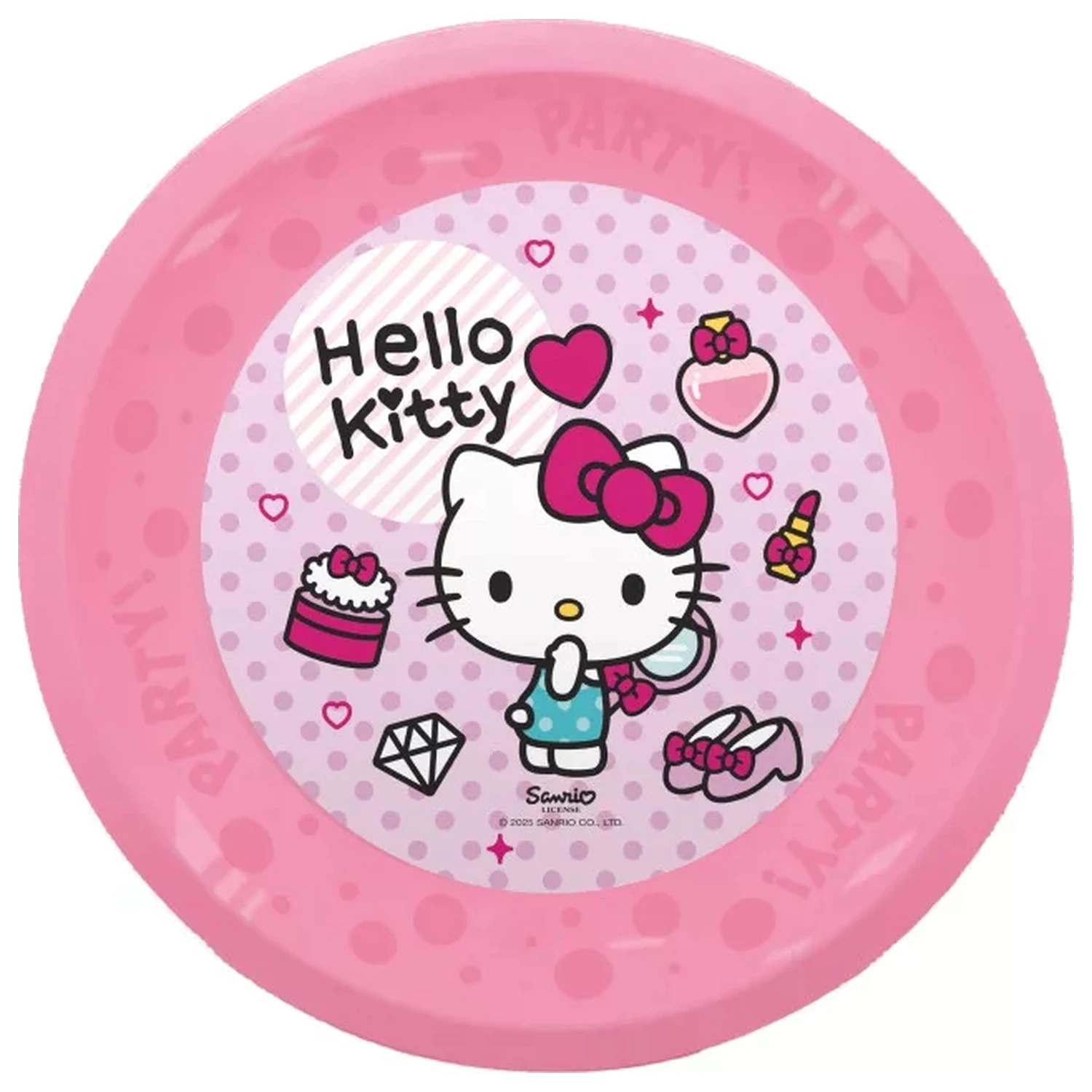 Hello Kitty Fashion micro premium plastikowy płaski talerz 4-częściowy zestaw 21 cm zdjęcie produktu