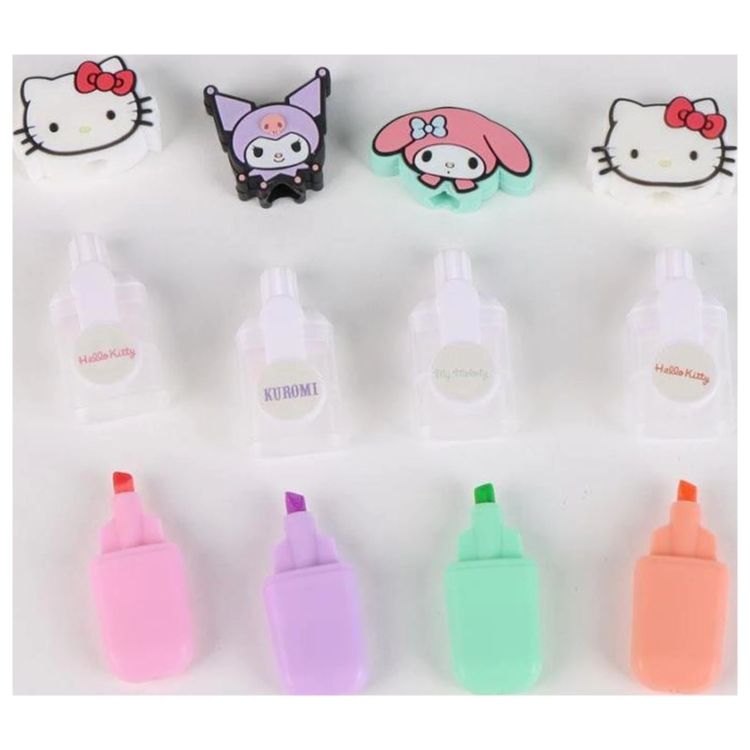 Hello Kitty & Friends Pack of 4 Mini Zakreślacze z Głową zdjęcie produktu