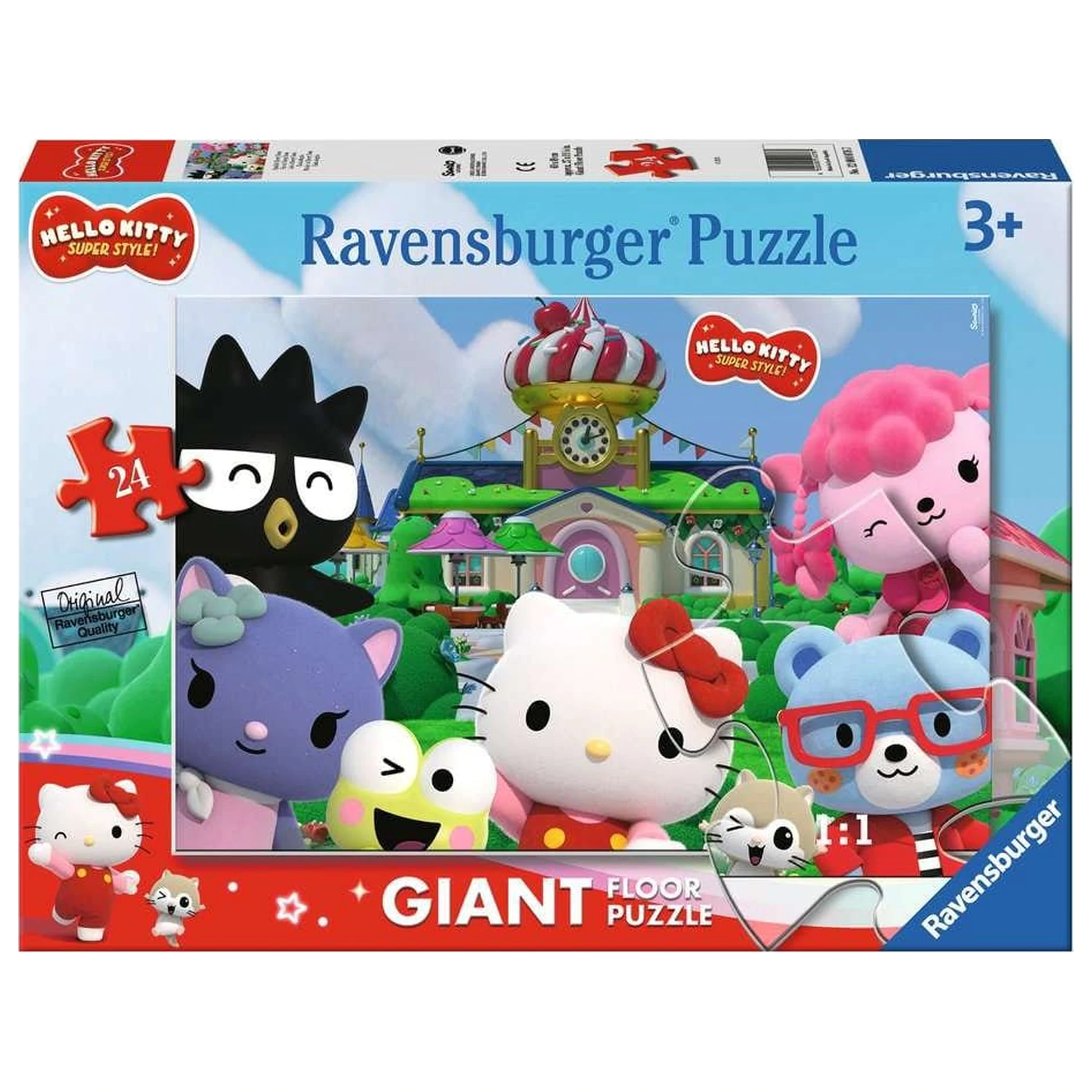 Hello Kitty Gigantyczne Puzzle Podłogowe Frajda w Cherry Town (24 Elementy) zdjęcie produktu