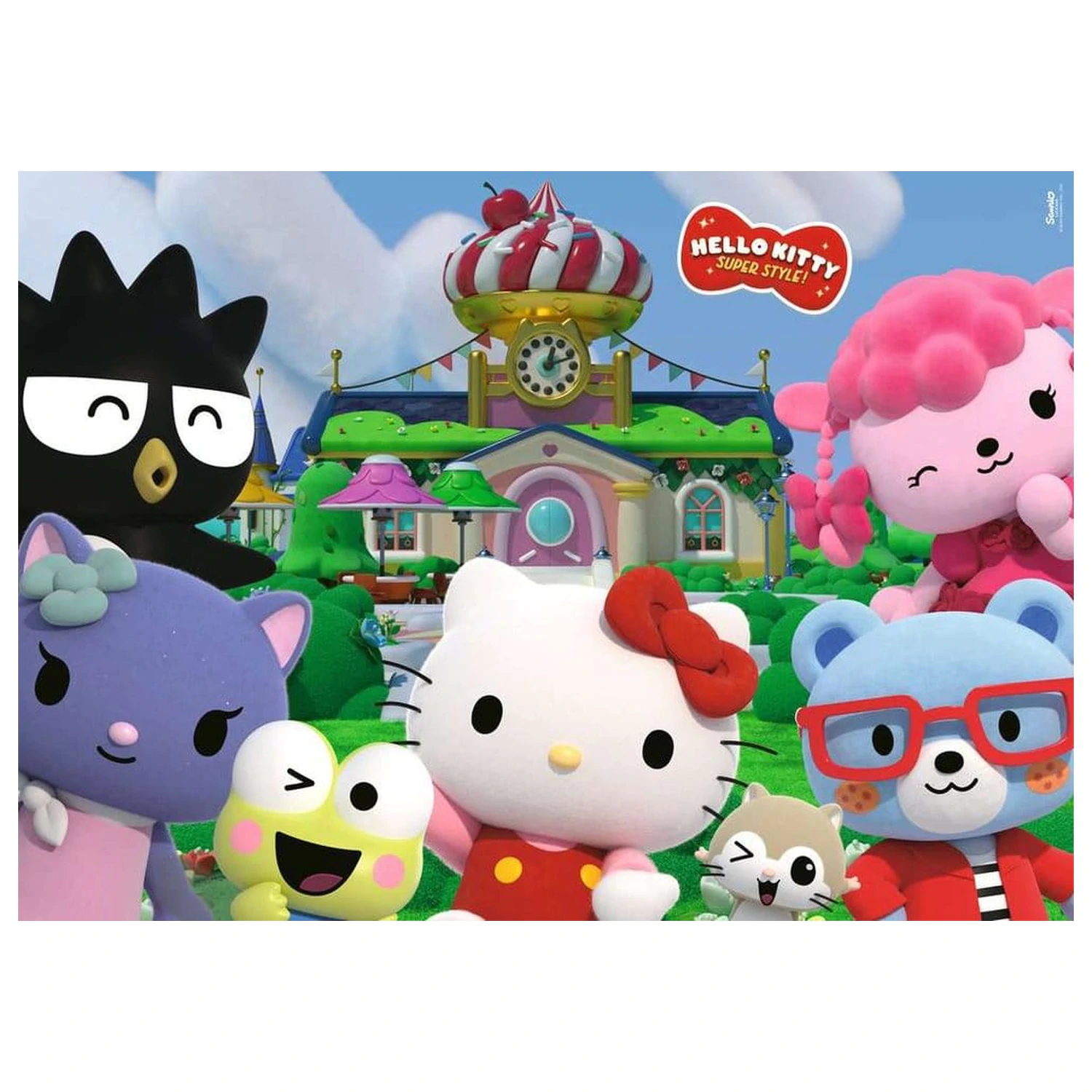 Hello Kitty Gigantyczne Puzzle Podłogowe Frajda w Cherry Town (24 Elementy) zdjęcie produktu