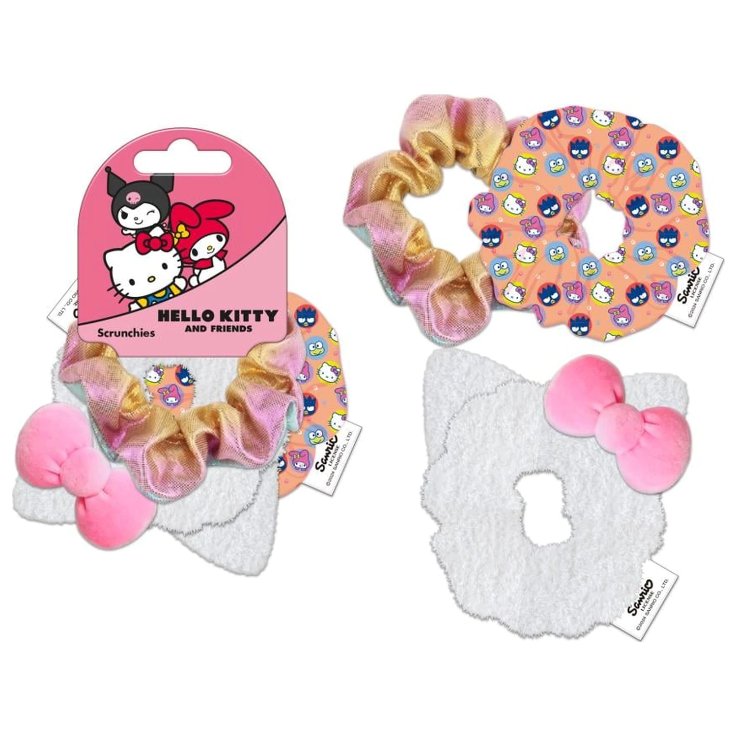Hello Kitty akcesoria do włosów Scrunchies 3 sztuki zdjęcie produktu