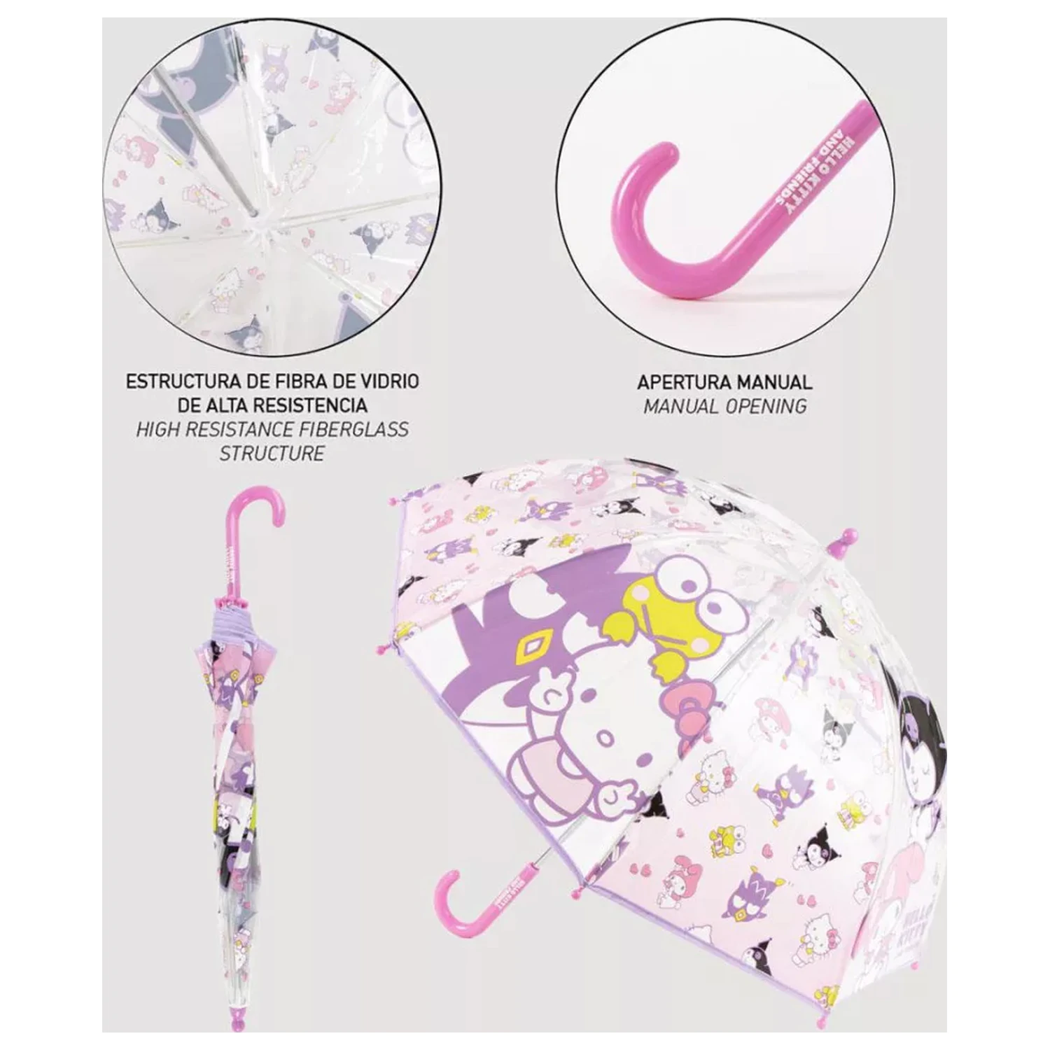 Hello Kitty Happy Friends Dziecięca Przezroczysta Parasolka zdjęcie produktu
