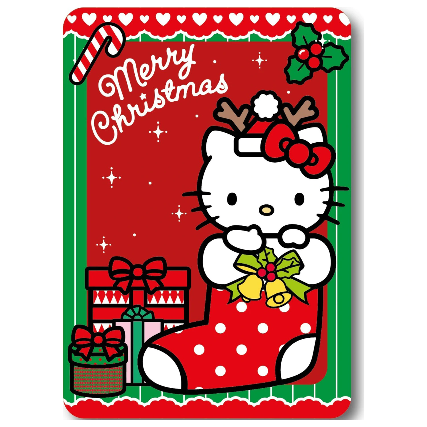Hello Kitty Holiday Cheer Christmas koc polarowy zdjęcie produktu