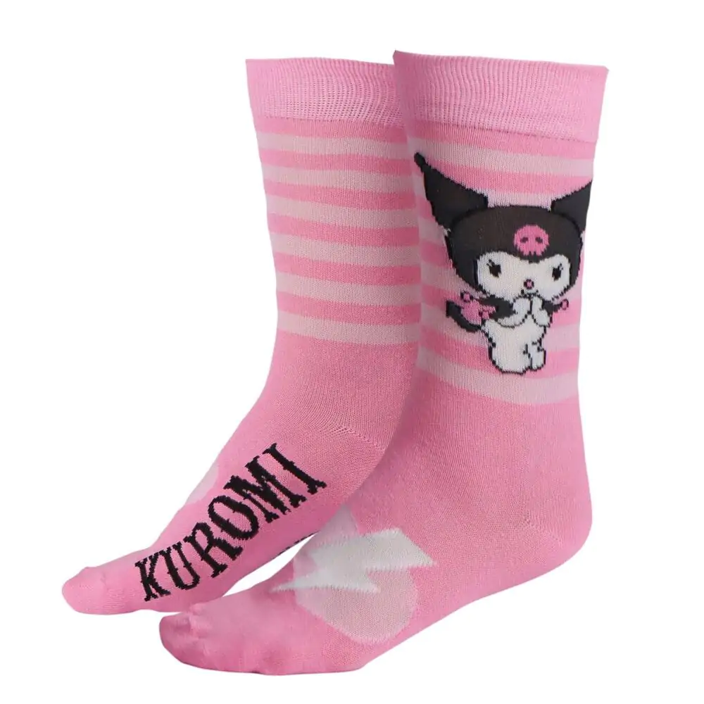 Hello Kitty Kuromi pack 3 pary skarpetek dla dorosłych zdjęcie produktu