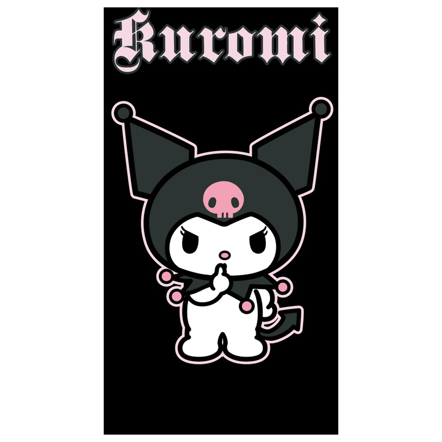 Hello Kitty Kuromi Czarny Ręcznik 70x140cm zdjęcie produktu
