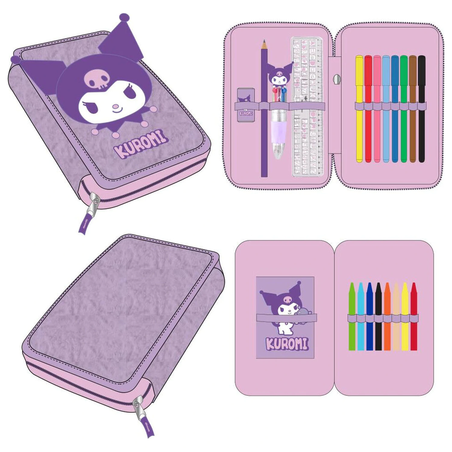 Hello Kitty Kuromi podwójny piórnik zdjęcie produktu