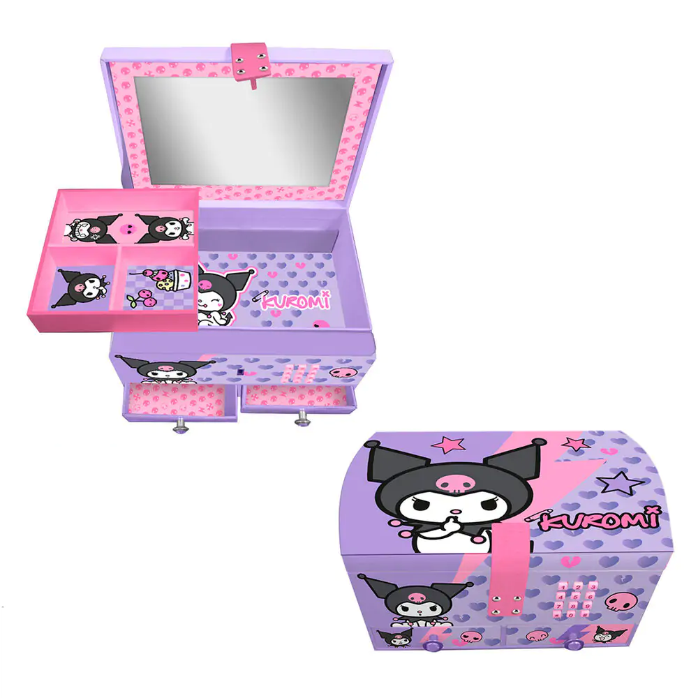 Hello Kitty Kuromi Tajemniczy szkatułka na biżuterię z dźwiękiem zdjęcie produktu