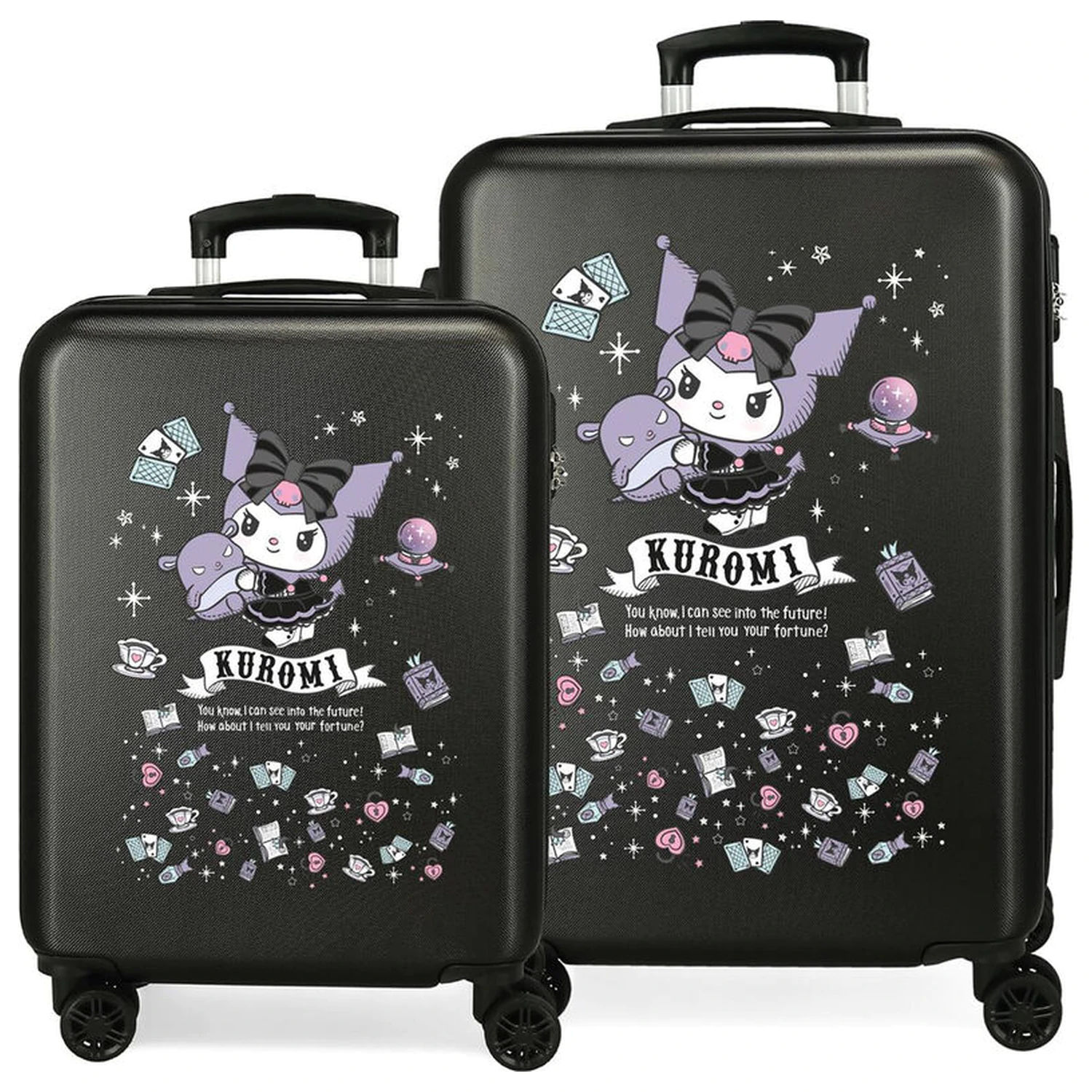 Hello Kitty Kuromi Fortune Telling ABS 2-częściowy zestaw walizek na kółkach 55/65cm zdjęcie produktu
