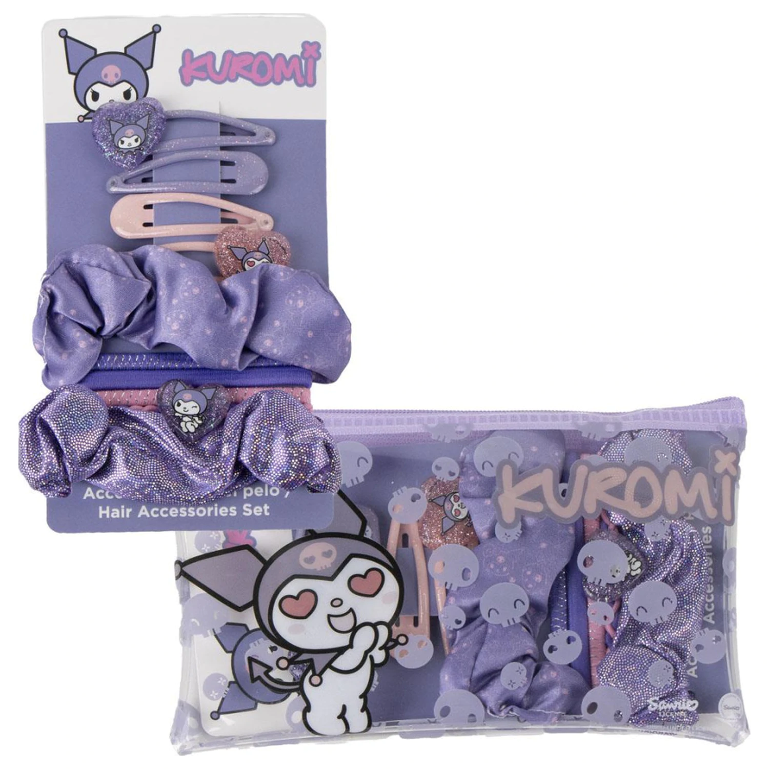 Hello Kitty Kuromi zestaw spinka do włosów, gumka do włosów zdjęcie produktu