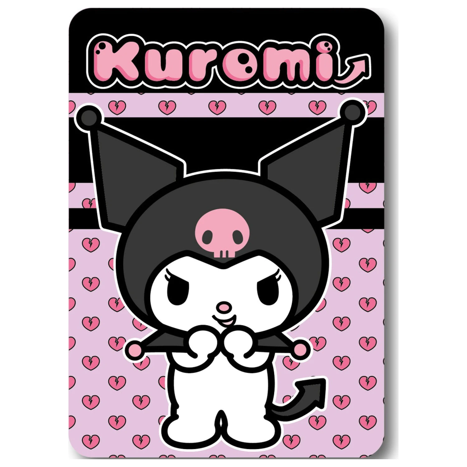 Koc polarowy Hello Kitty Kuromi Heart 100x140cm zdjęcie produktu