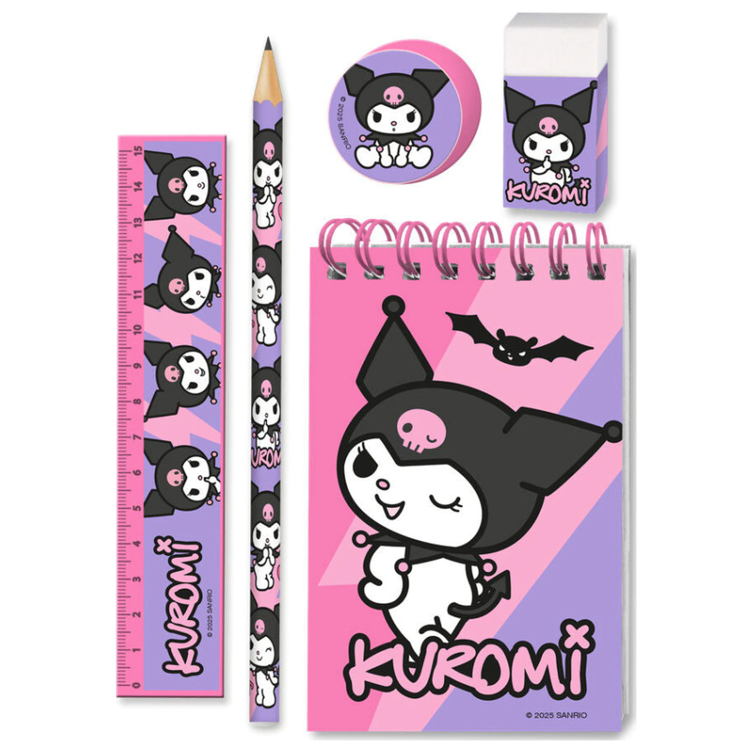 Hello Kitty Kuromi zestaw artykułów piśmienniczych 5 sztuk zdjęcie produktu
