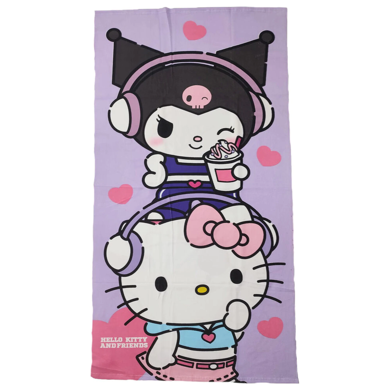 Ręcznik plażowy z mikrofibry Hello Kitty Kuromi zdjęcie produktu