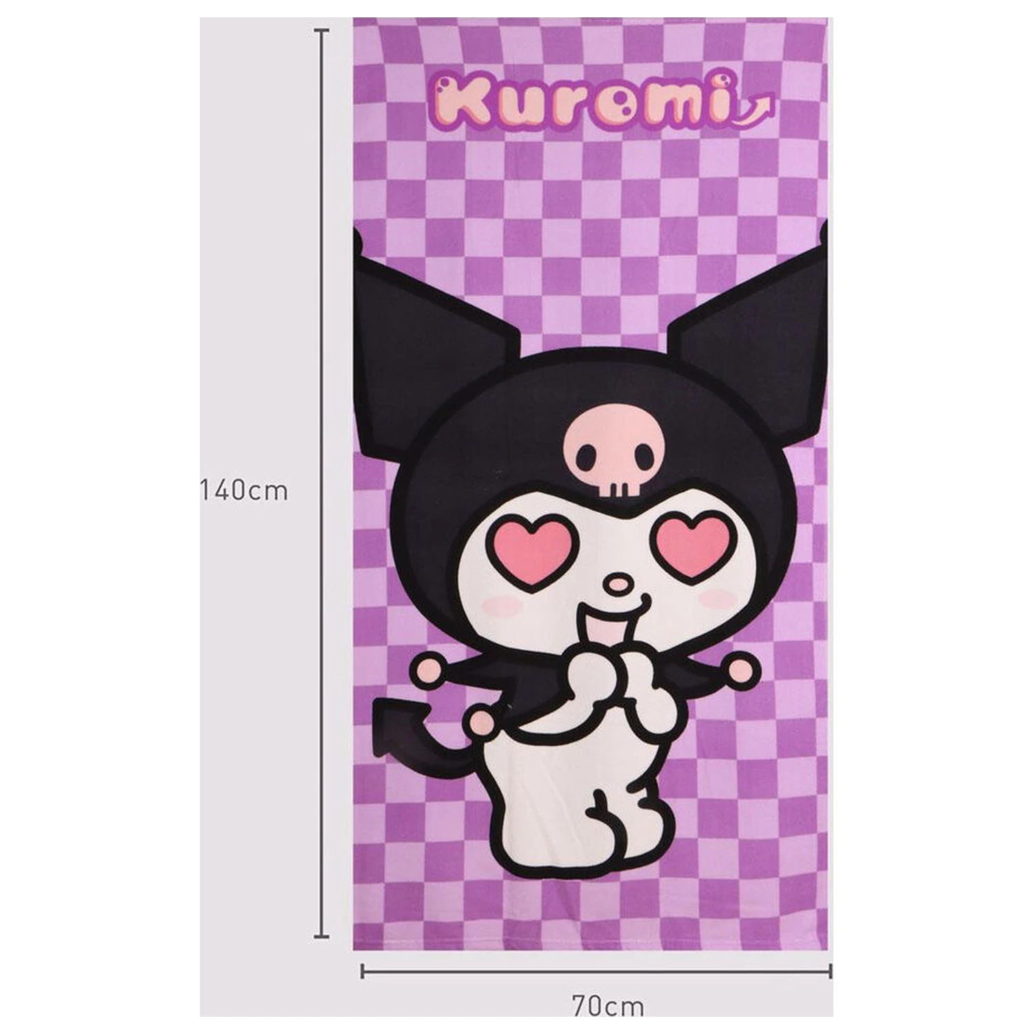 Hello Kitty Kuromi ręcznik plażowy z mikrofibry zdjęcie produktu