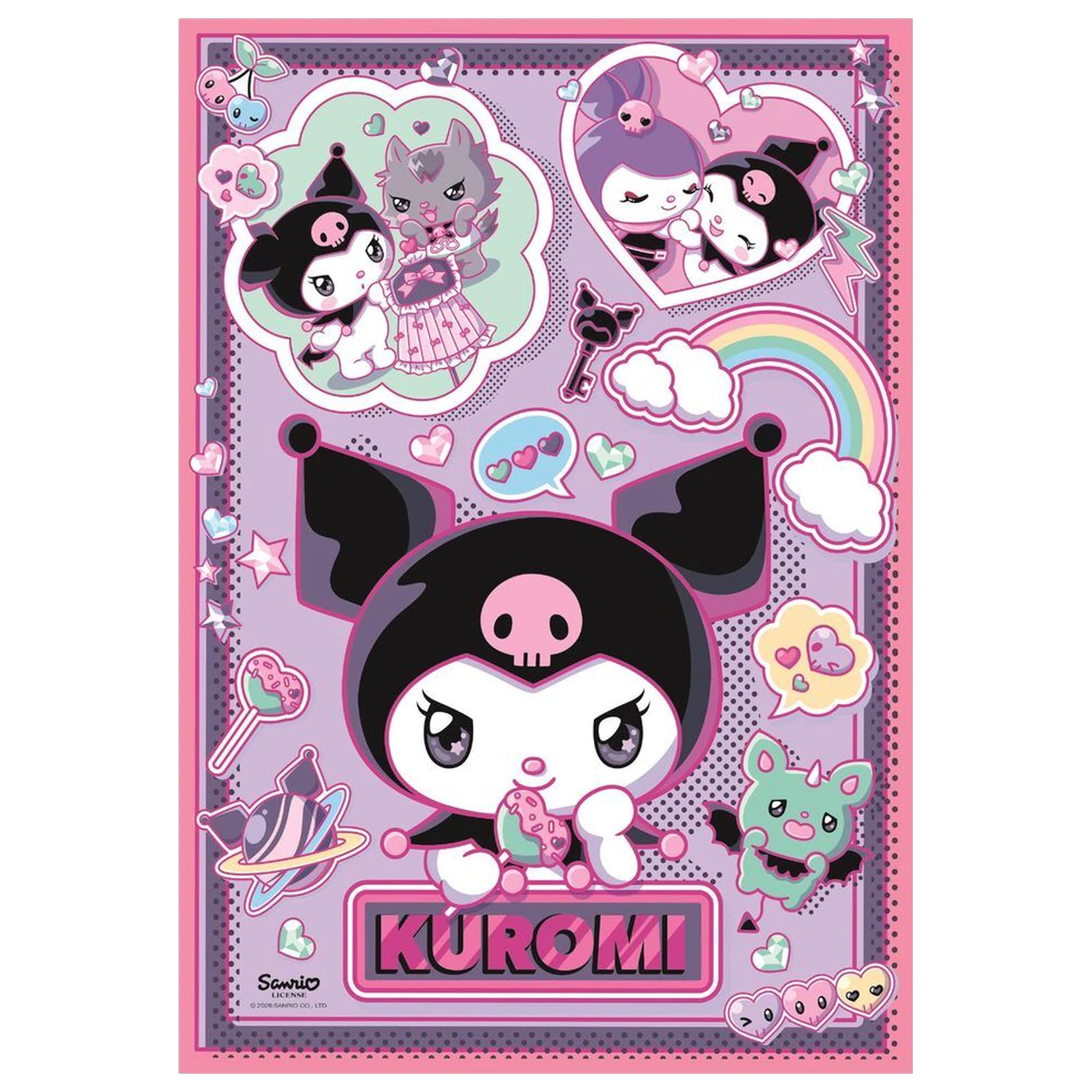 Hello Kitty Kuromi puzzle 1000 sztuk zdjęcie produktu