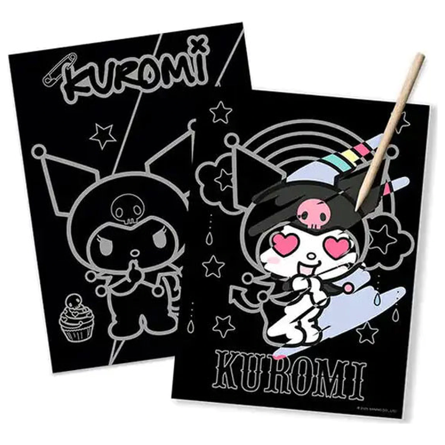Hello Kitty and Kuromi Zestaw do zdrapywania (Scratch Art Kit) zdjęcie produktu