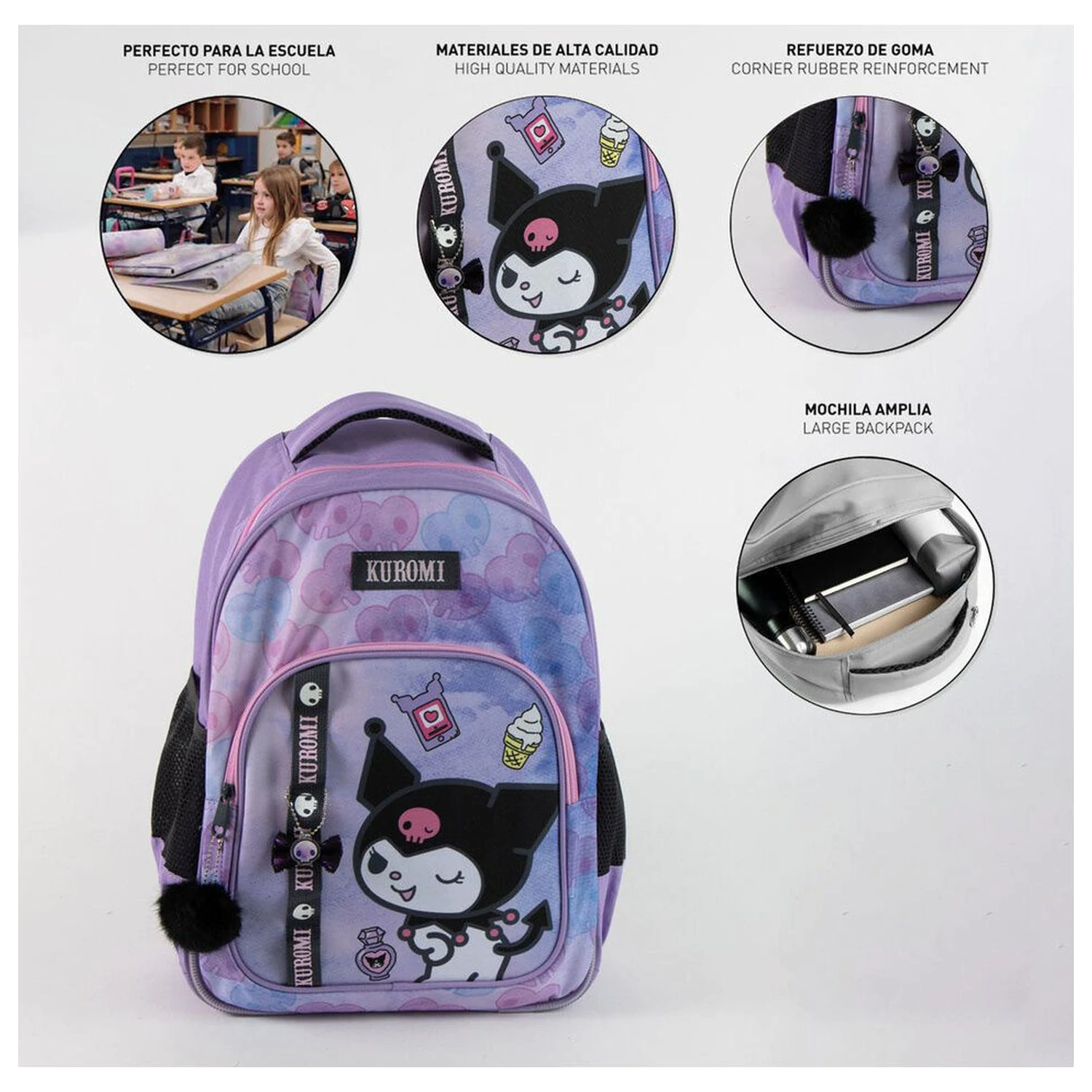 Hello Kitty Kuromi adaptowalny plecak 42 cm zdjęcie produktu