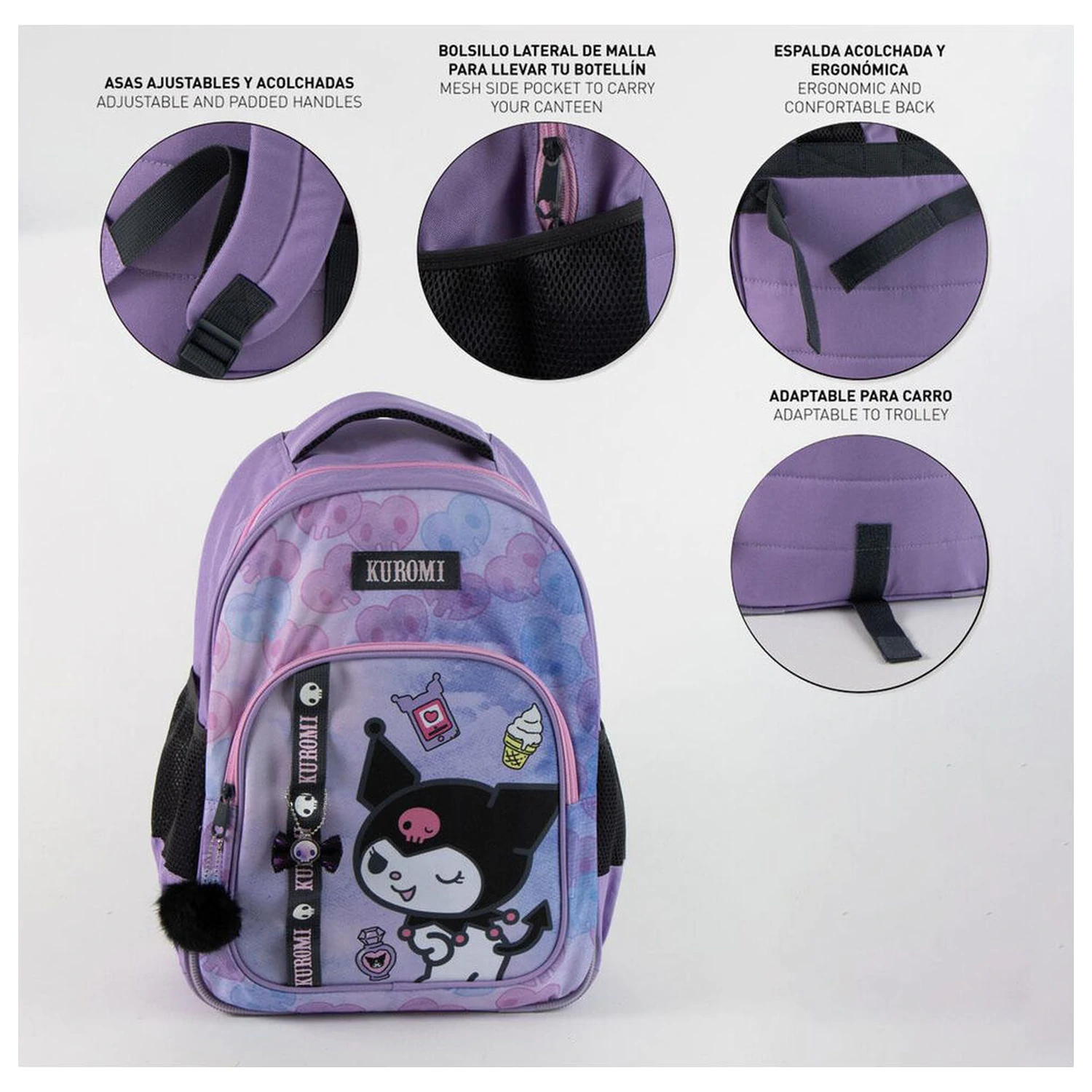 Hello Kitty Kuromi adaptowalny plecak 42 cm zdjęcie produktu