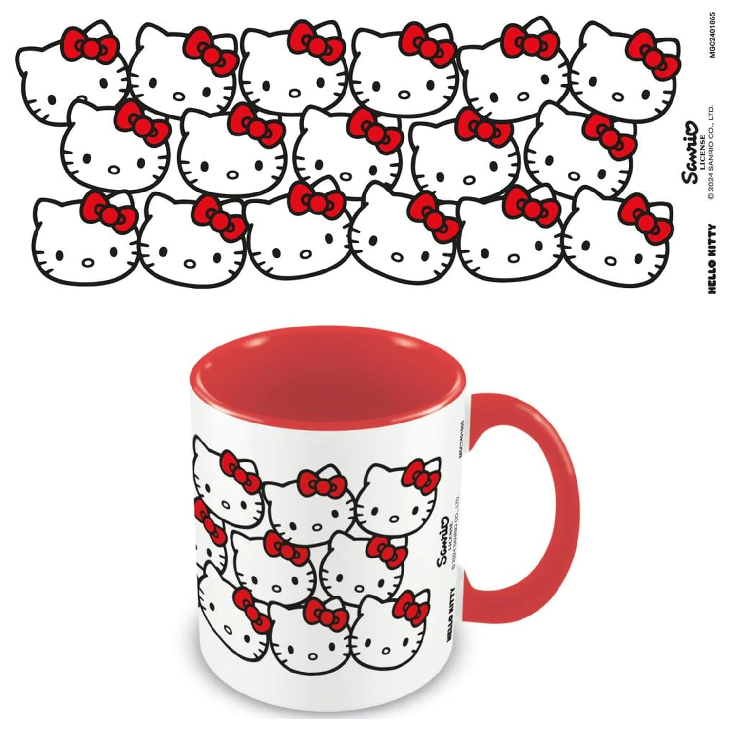 Hello Kitty Many Kittys Kolorowy wewnętrzny Kubek zdjęcie produktu