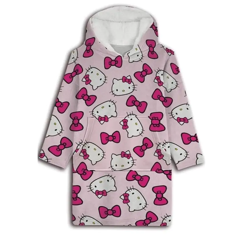 Hello Kitty oversize bluza płaszcz dla dzieci koralowa zdjęcie produktu