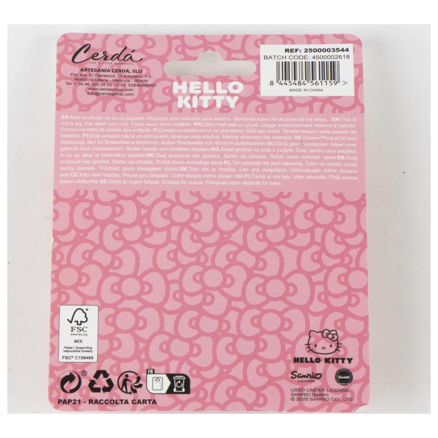 Hello Kitty Różowe Lusterko do makijażu 3D zdjęcie produktu