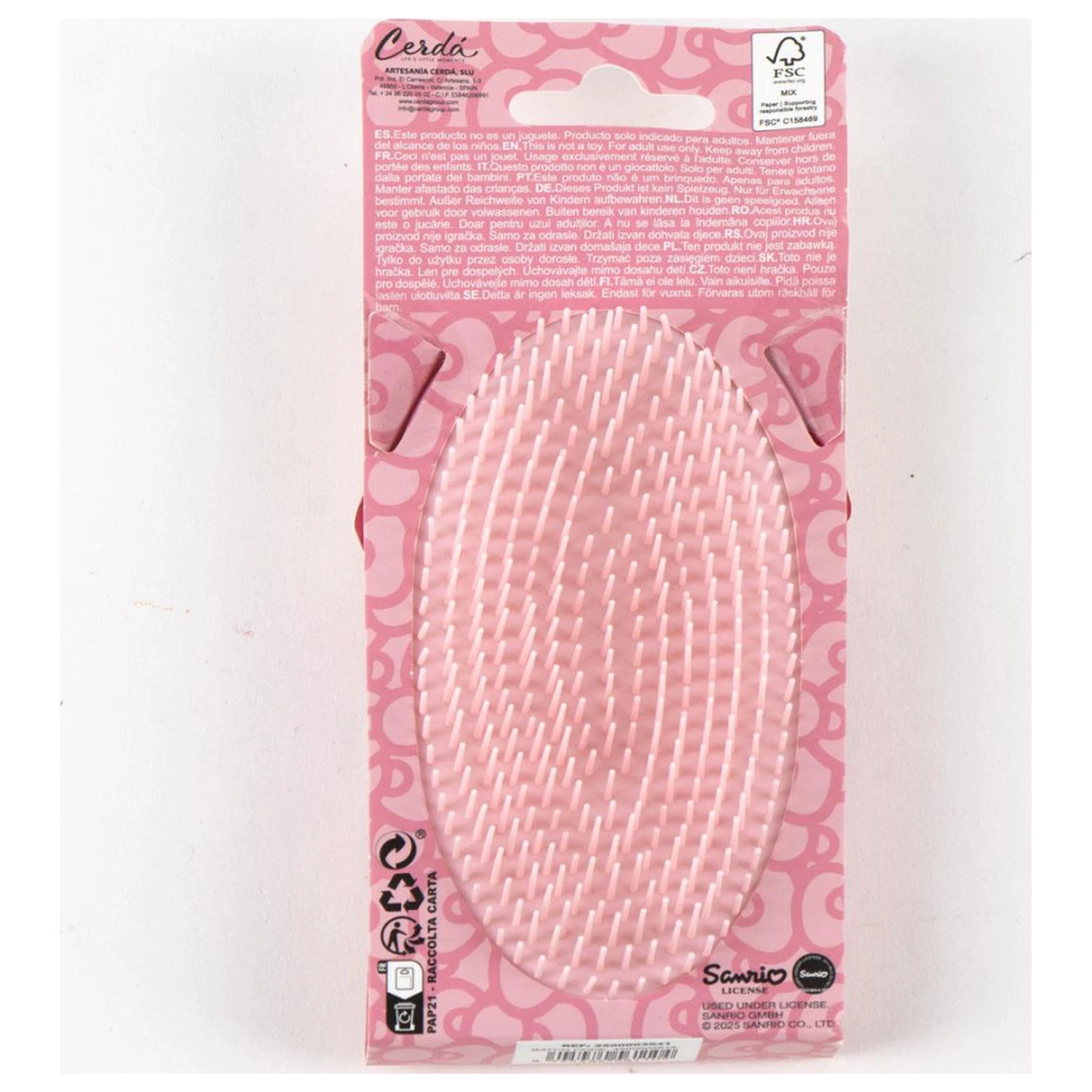 Hello Kitty Pink Glitter Hairbrush, Comb 13 cm zdjęcie produktu