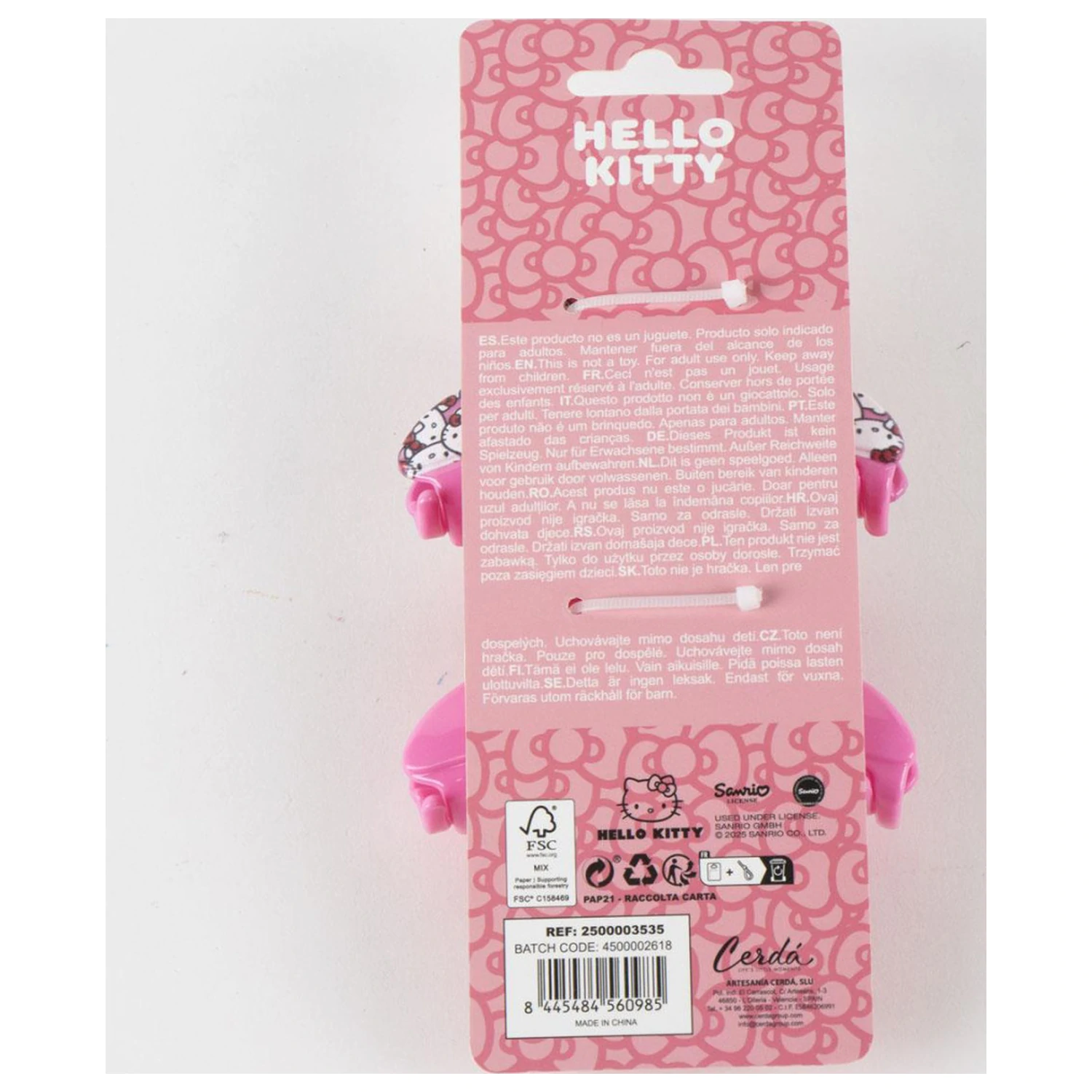 Hello Kitty Pink Hair Clip Set, 2 sztuki zdjęcie produktu
