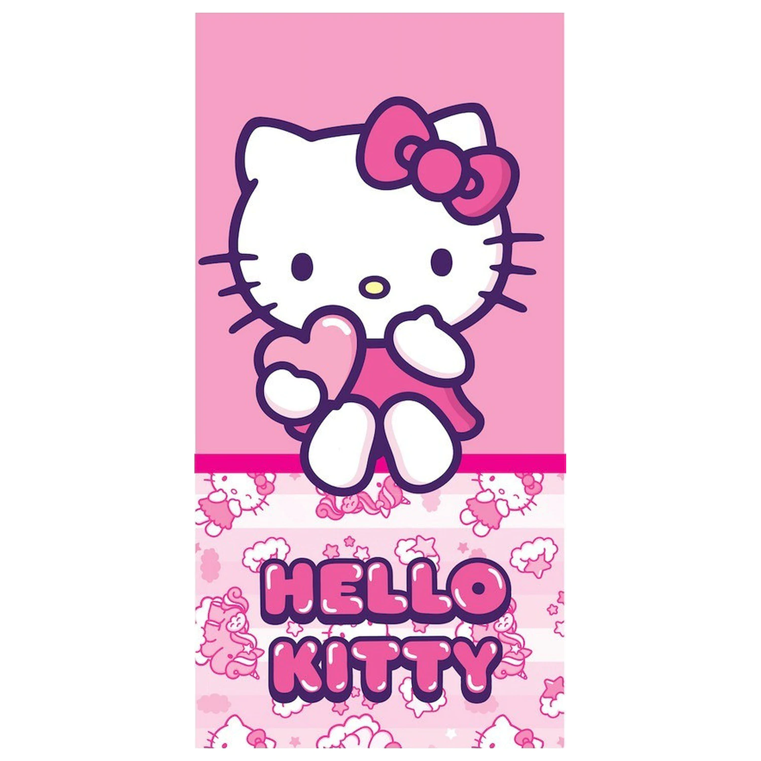Hello Kitty Pinky Heart Ręcznik 70x140 cm zdjęcie produktu
