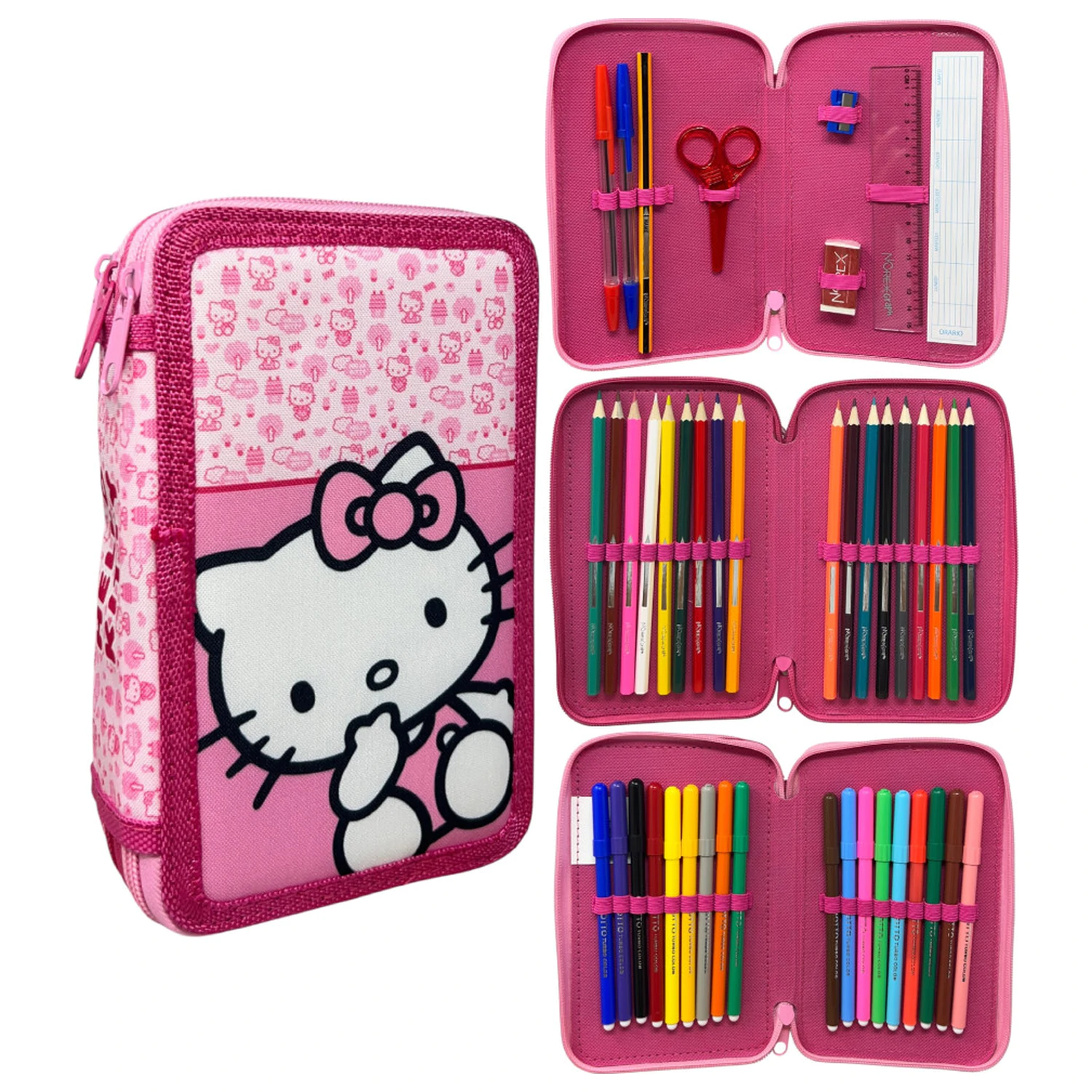 Hello Kitty Pinky filled 3-poziomowy piórnik zdjęcie produktu