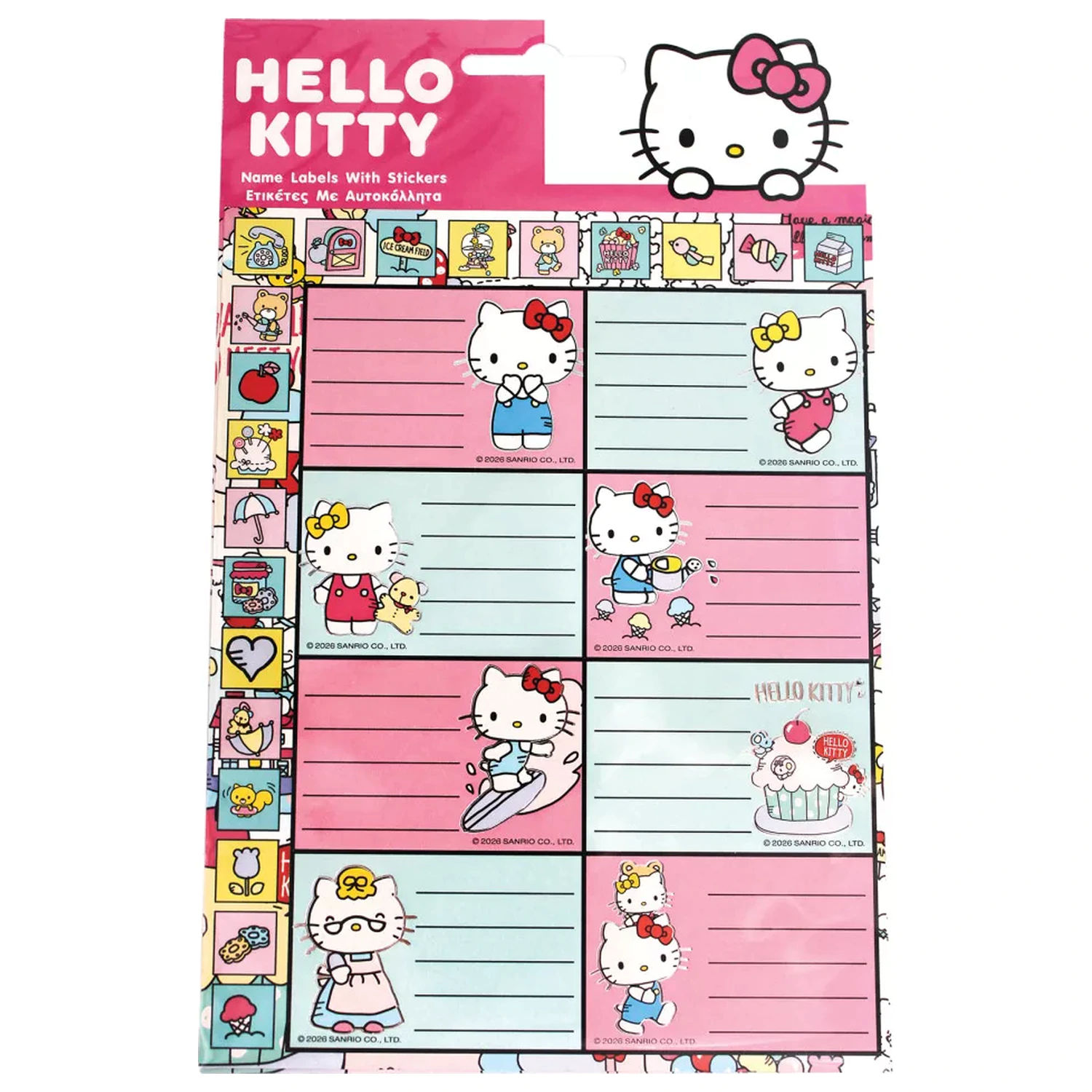 Hello Kitty Naklejki na zeszyt do zabawy z naklejkami 16 szt. zdjęcie produktu