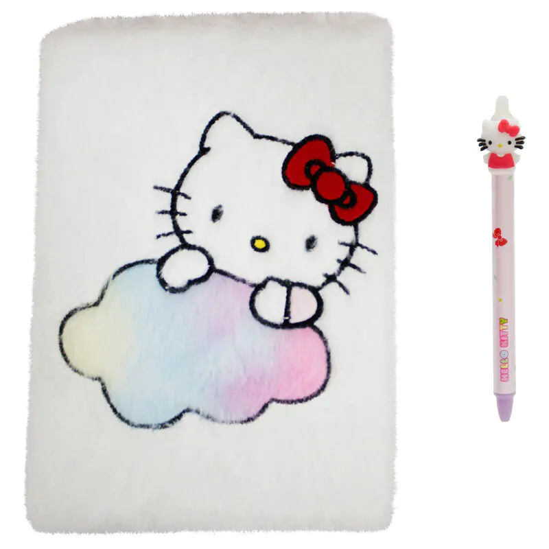 Hello Kitty pluszowy notatnik + zestaw długopisów zdjęcie produktu