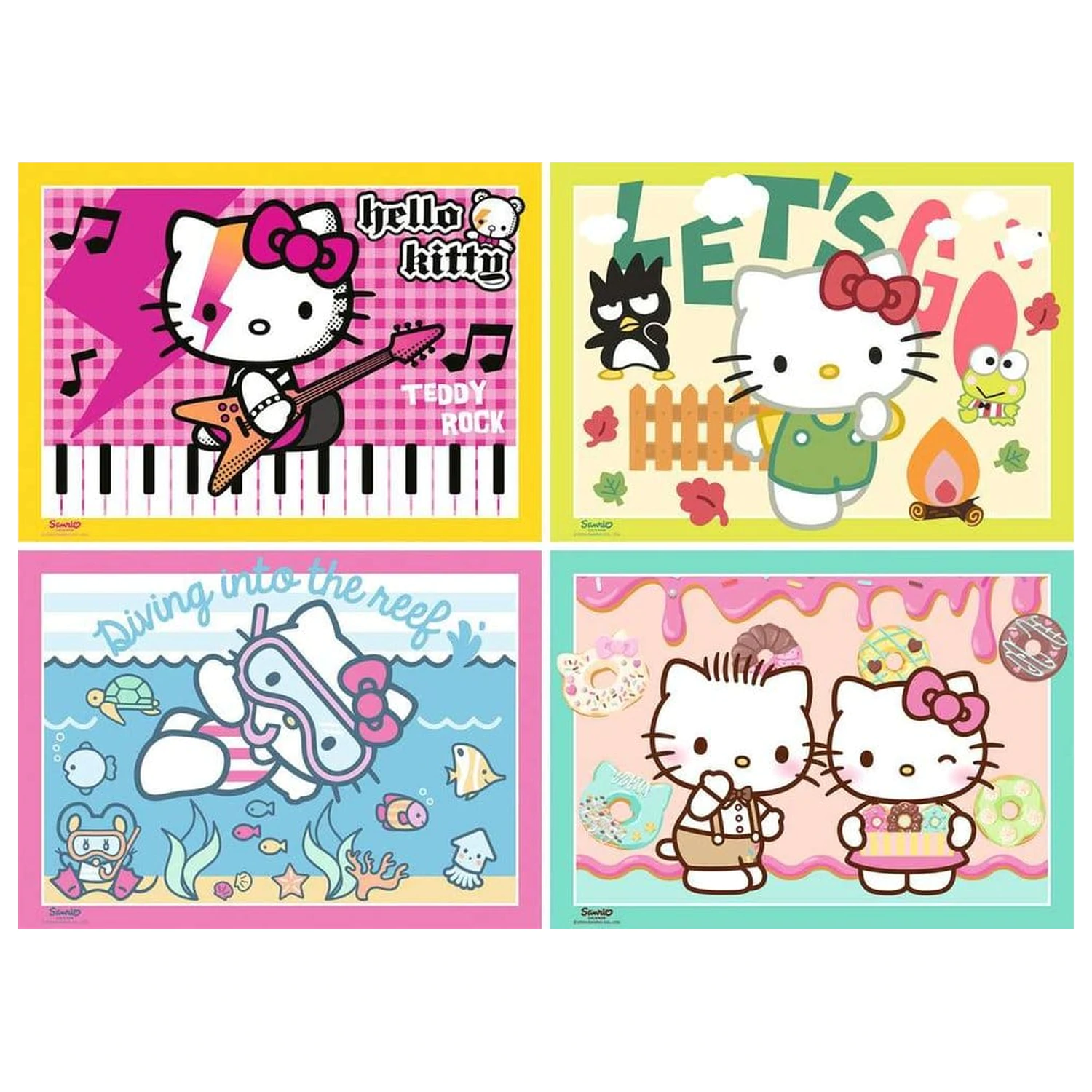 Hello Kitty Puzzle 4-pak Let's Go, Hello Kitty! (4x100 elementów) zdjęcie produktu