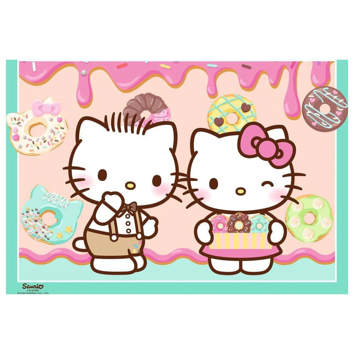 Hello Kitty Puzzle 4-pak Let's Go, Hello Kitty! (4x100 elementów) zdjęcie produktu