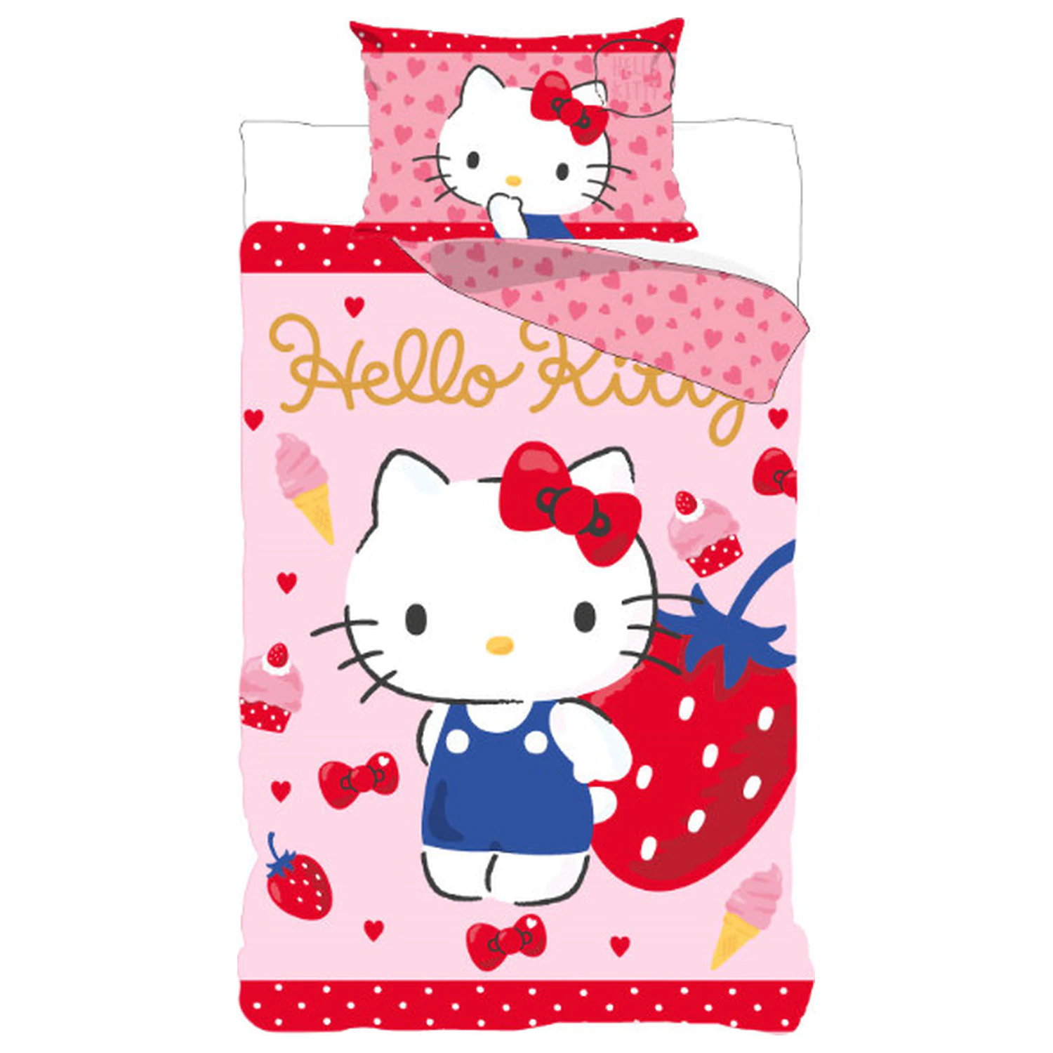 Hello Kitty Strawberry poszewka na kołdrę zdjęcie produktu