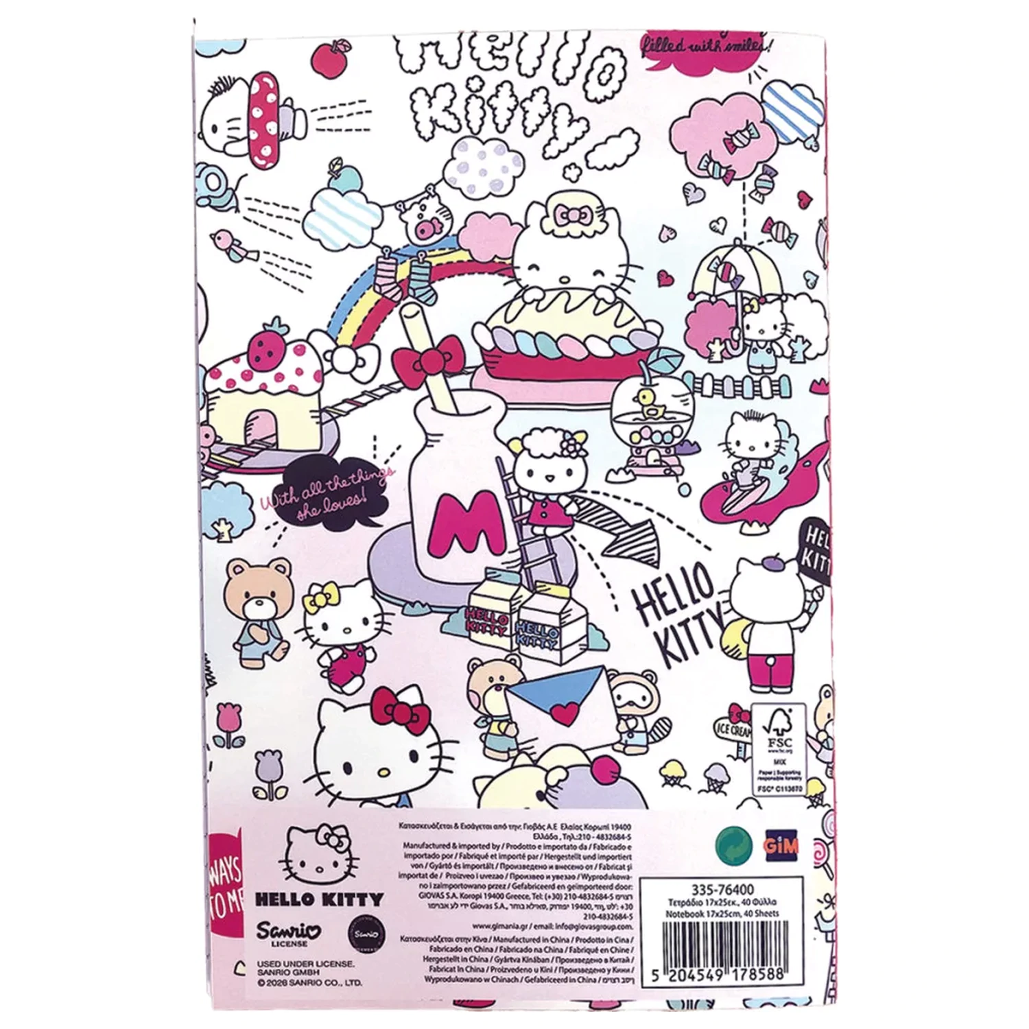Hello Kitty Things B/5 Notatnik w linie, 40 stron zdjęcie produktu