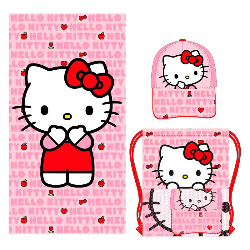 Hello Kitty zestaw ręcznik + torba + czepek zdjęcie produktu