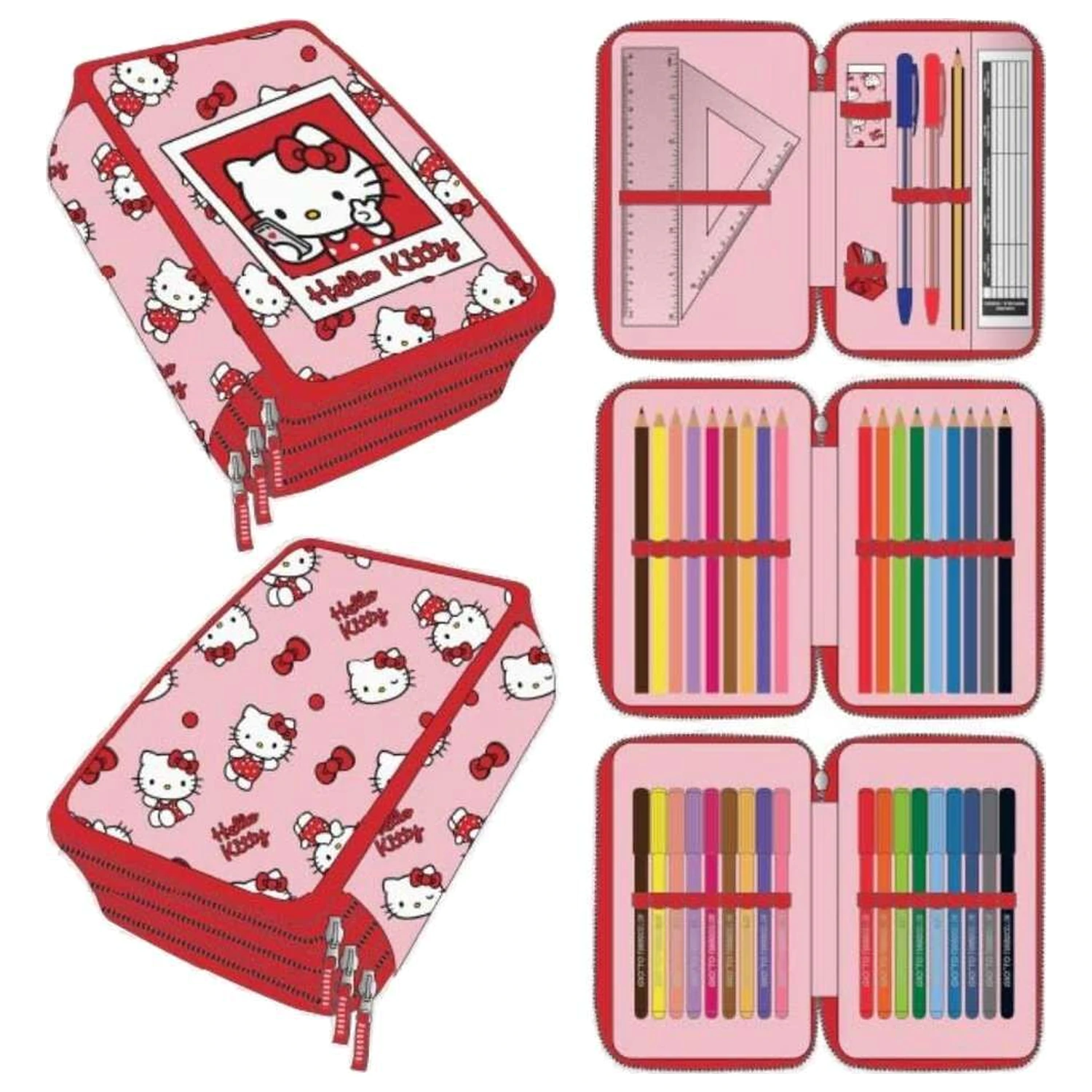 Hello Kitty potrójny piórnik zdjęcie produktu