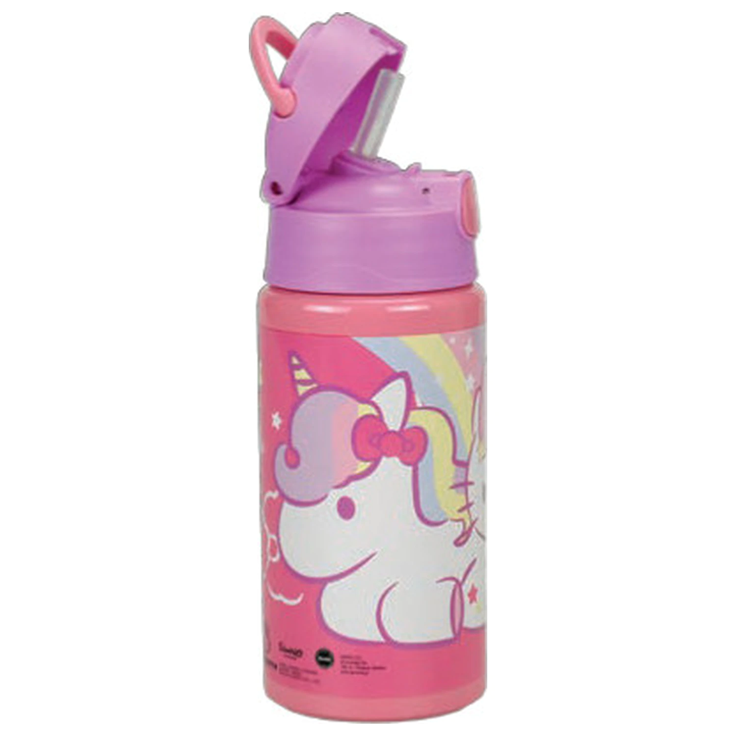 Hello Kitty Unicorn Aluminiowa butelka na wodę ze słomką i haczykiem 500 ml zdjęcie produktu