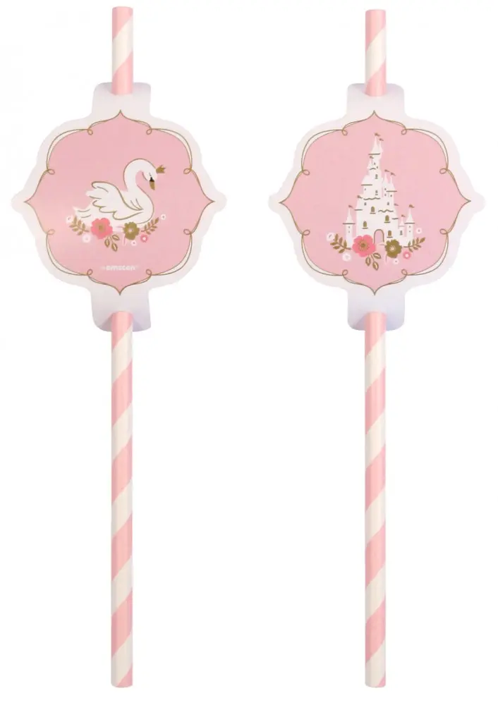 Princesses Papierowe słomki, zestaw 8-częściowy zdjęcie produktu