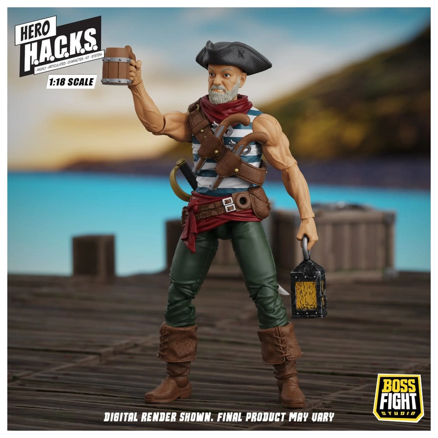 Hero H.A.C.K.S. Core Figurka Akcji 1/18 Heroes and Villains Wave 1 Daniel Wright: Pirate Quartermaster zdjęcie produktu