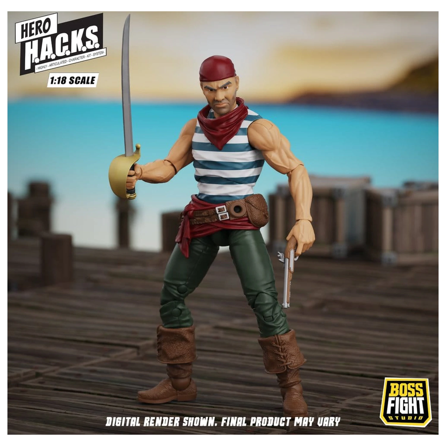 Hero H.A.C.K.S. Core Figurka Akcji 1/18 Heroes and Villains Wave 1 Daniel Wright: Pirate Quartermaster zdjęcie produktu